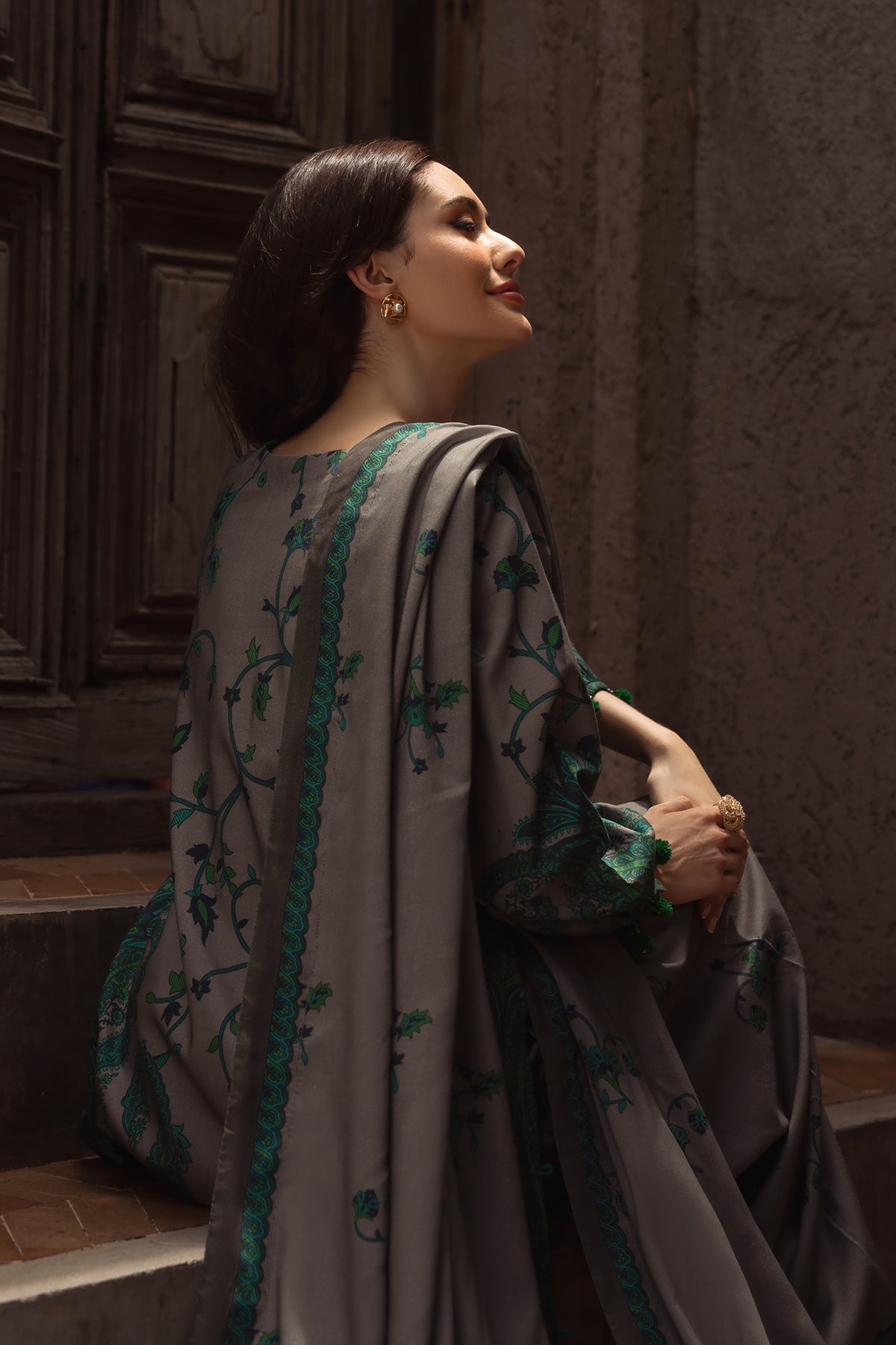 Charizma | C Prints Winter 25 | 3-PC Unstitched Printed Linen Collection CPW5-07 - Pakistani Designer Dress - by Charizma - Type : Ladies Clothes - 100% Original at Saira Sultan