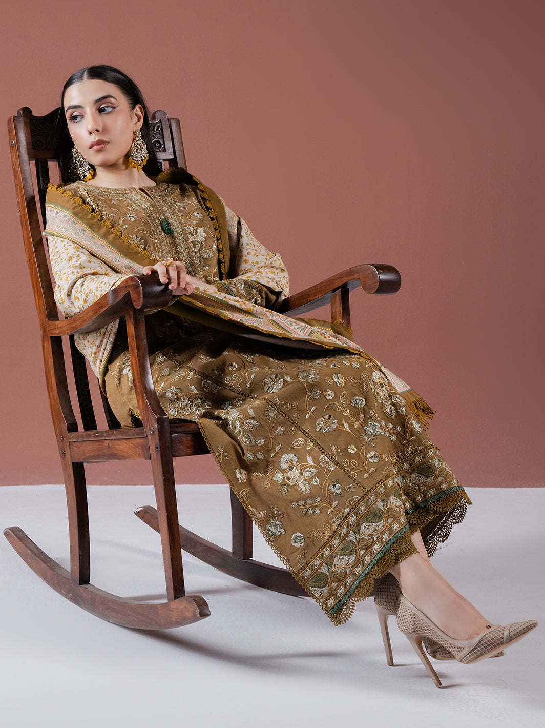 Faiza Faisal | Winter Edit 2024 | EMIRA Custom Size Brown Karandi
