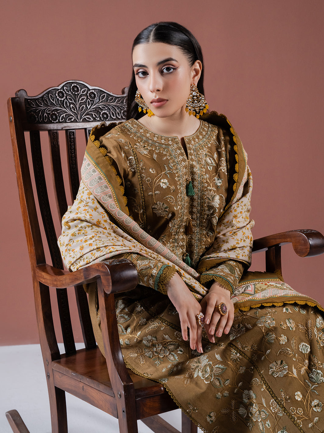 Faiza Faisal | Winter Edit 2024 | EMIRA XL Brown Karandi
