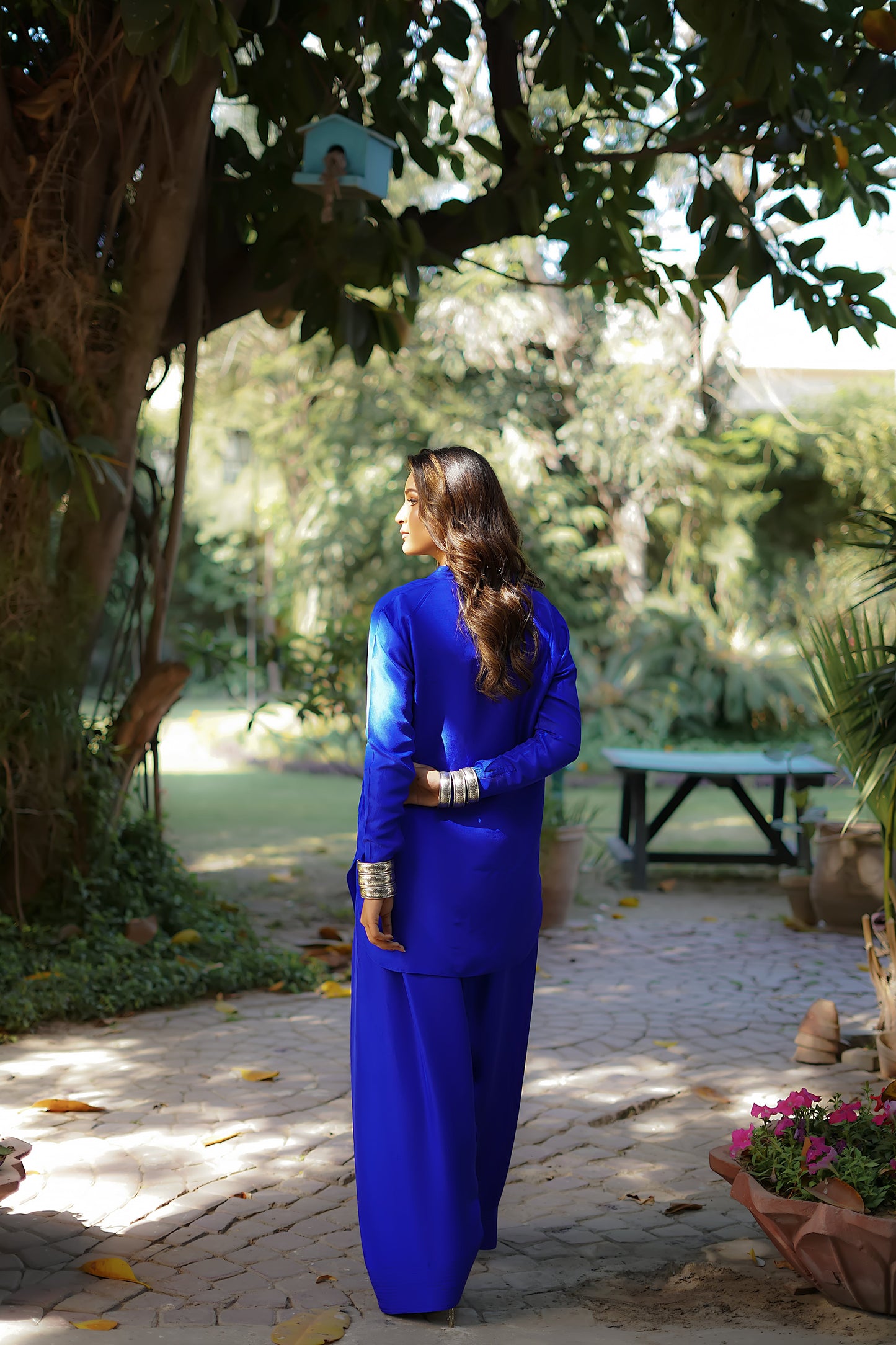 Erum Khan | Nue 25 | Cosmic Wave S Electric Blue Pure Raw Silk