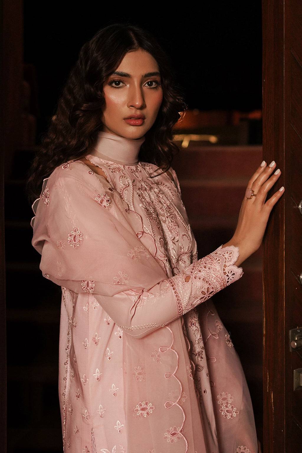 Afrozeh | Chikankari Lawn 24 | Rosella - Pakistani Designer Dress - by Afrozeh | Type: Luxury - 100% Original at Saira Sultan