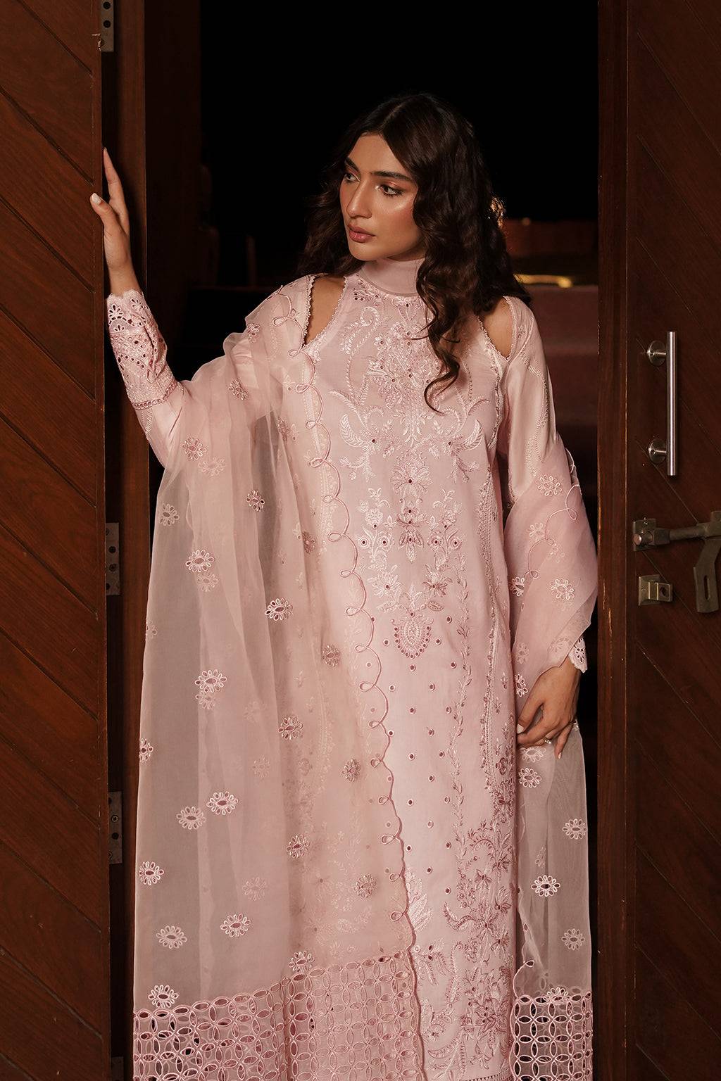 Afrozeh | Chikankari Lawn 24 | Rosella - Pakistani Designer Dress - by Afrozeh | Type: Luxury - 100% Original at Saira Sultan