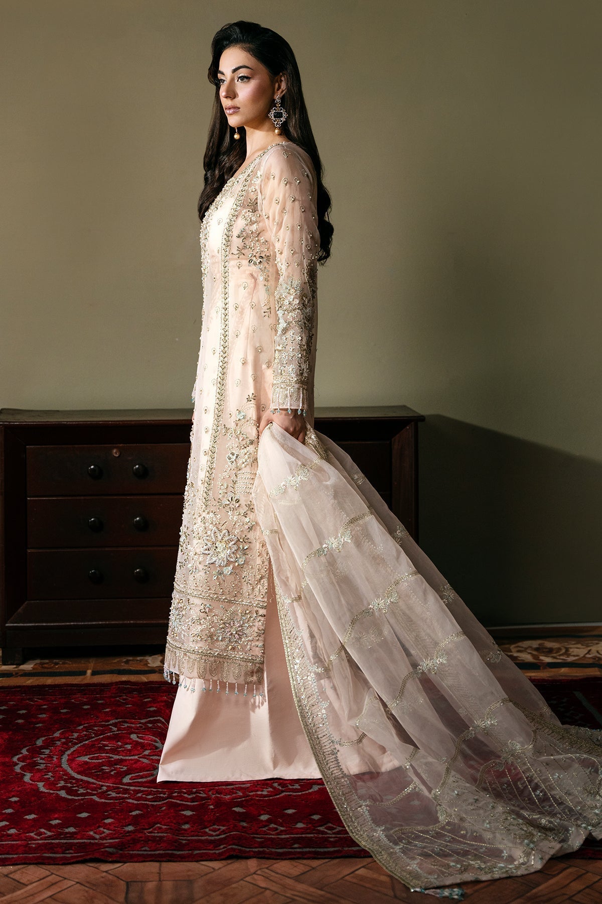 Mina Kashif | Kahani Formals | Rahina L Off White Organza