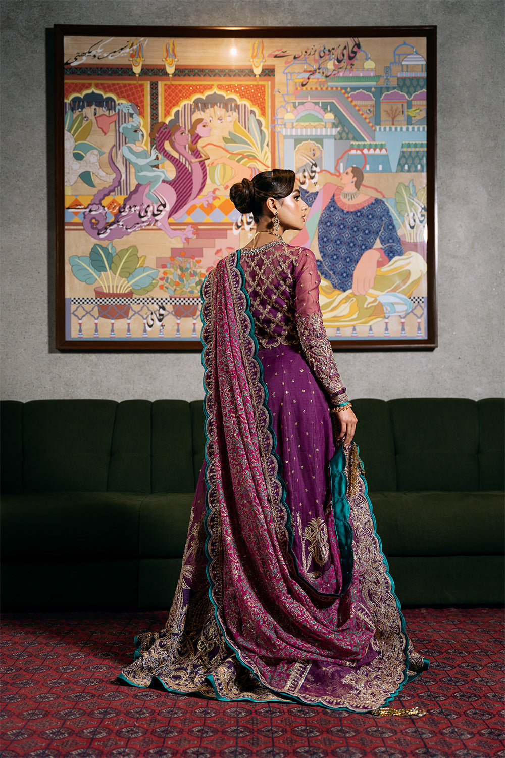 Saira Rizwan | Festive Formals 24 | LAVENA-SRF-D-05 S Plum Organza