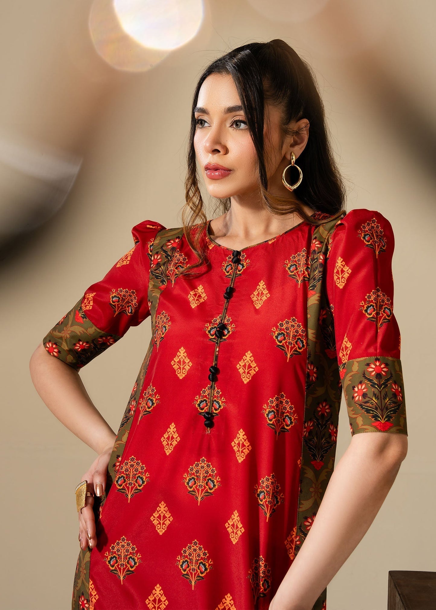Maria Osama Khan | Retro Vol 3 | Bloom L Haute Red Grip Silk
