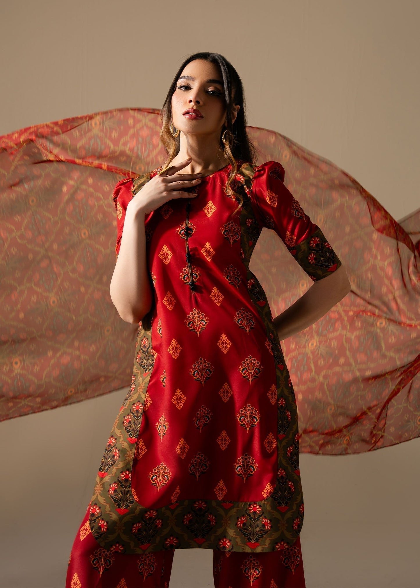 Maria Osama Khan | Retro Vol 3 | Bloom M Haute Red Grip Silk