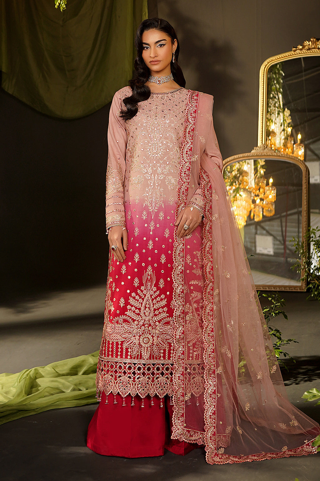 Maryams | Bekhudi Formals | Sahiba-BR-04 XS Pink Raw Silk