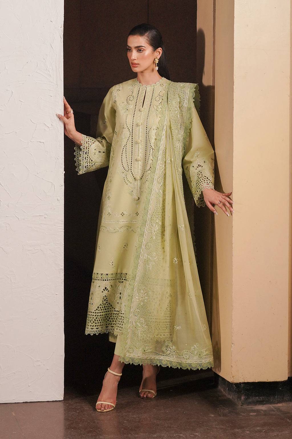 Afrozeh | Chikankari Lawn 24 | Kelly - Pakistani Designer Dress - by Afrozeh | Type: - 100% Original at Saira Sultan