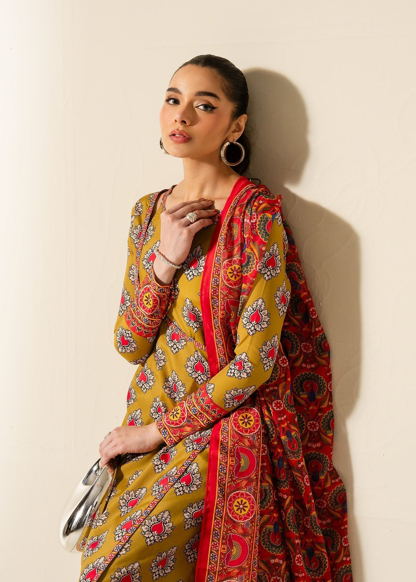 Maria Osama Khan | Retro Vol 3 | Bohra XL Mustard Grip Silk