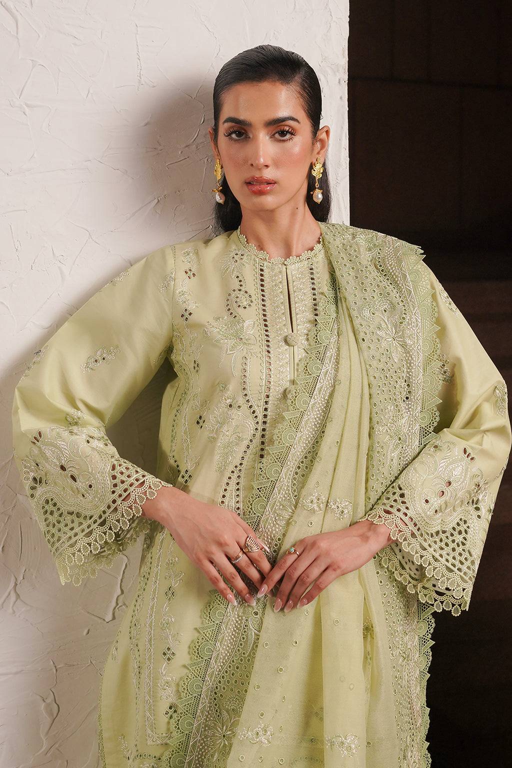 Afrozeh | Chikankari Lawn 24 | Kelly - Pakistani Designer Dress - by Afrozeh | Type: - 100% Original at Saira Sultan