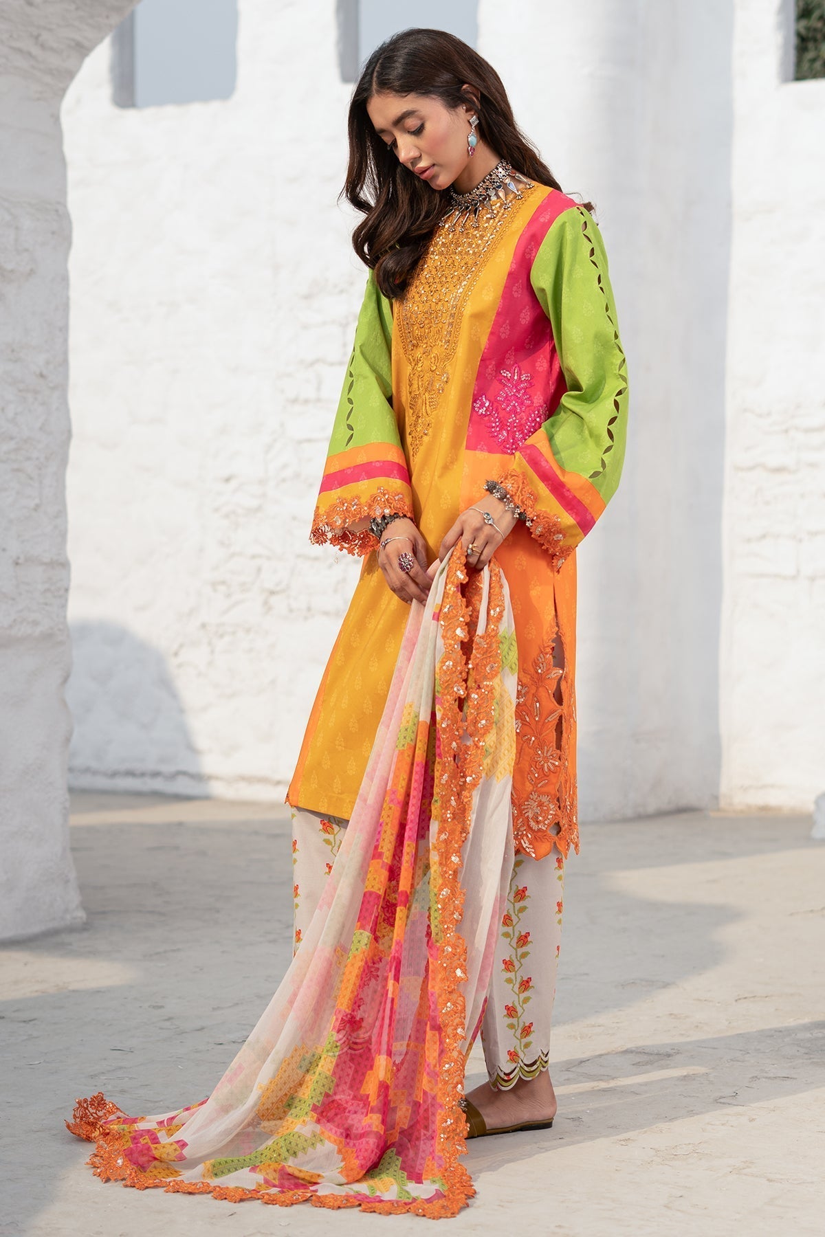 Charizma | Rangoli Lawn | CRO5-06 XL Multi Lawn