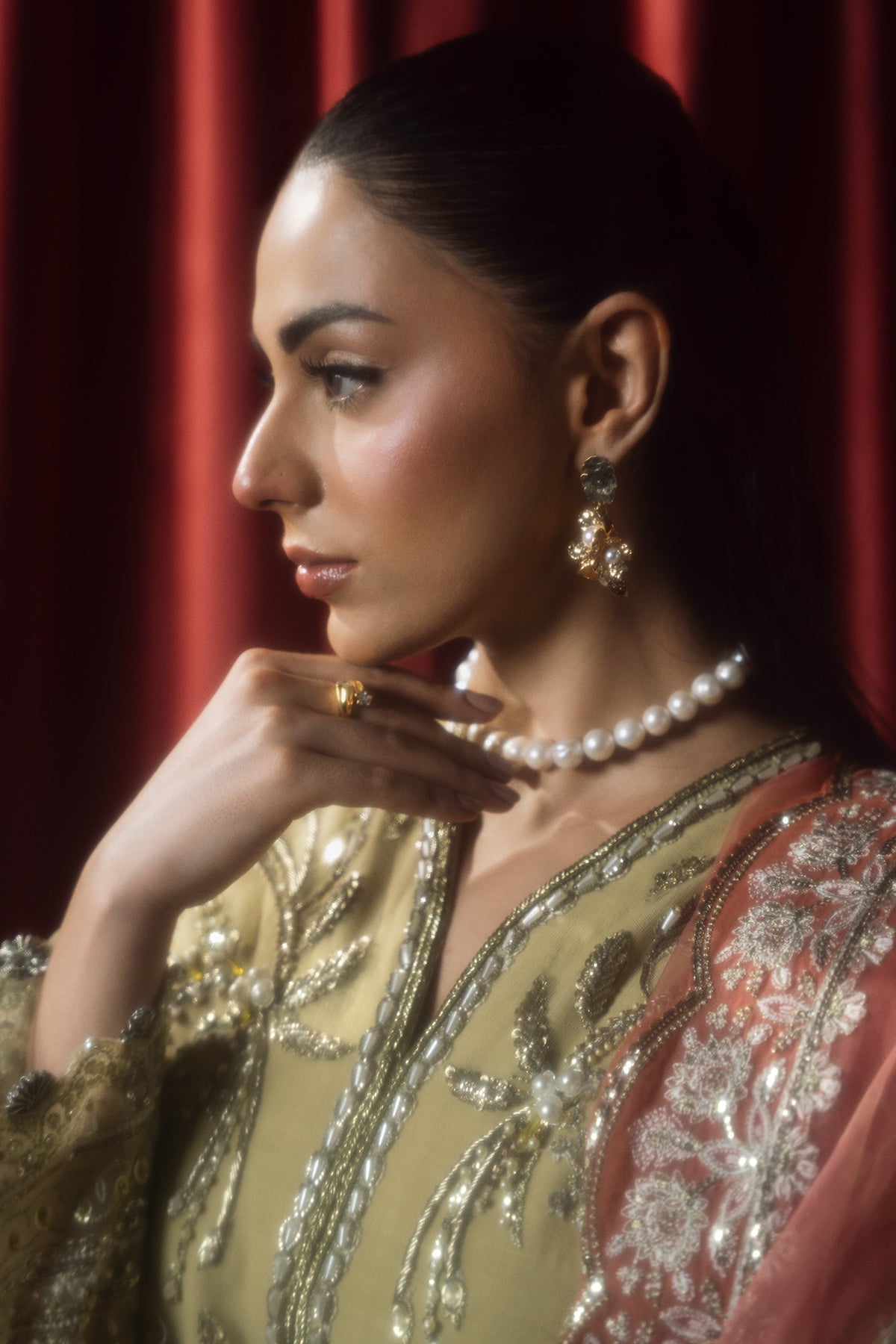 Mina Kashif | Kahani Formals | Rubab M Pale Yellow Organza