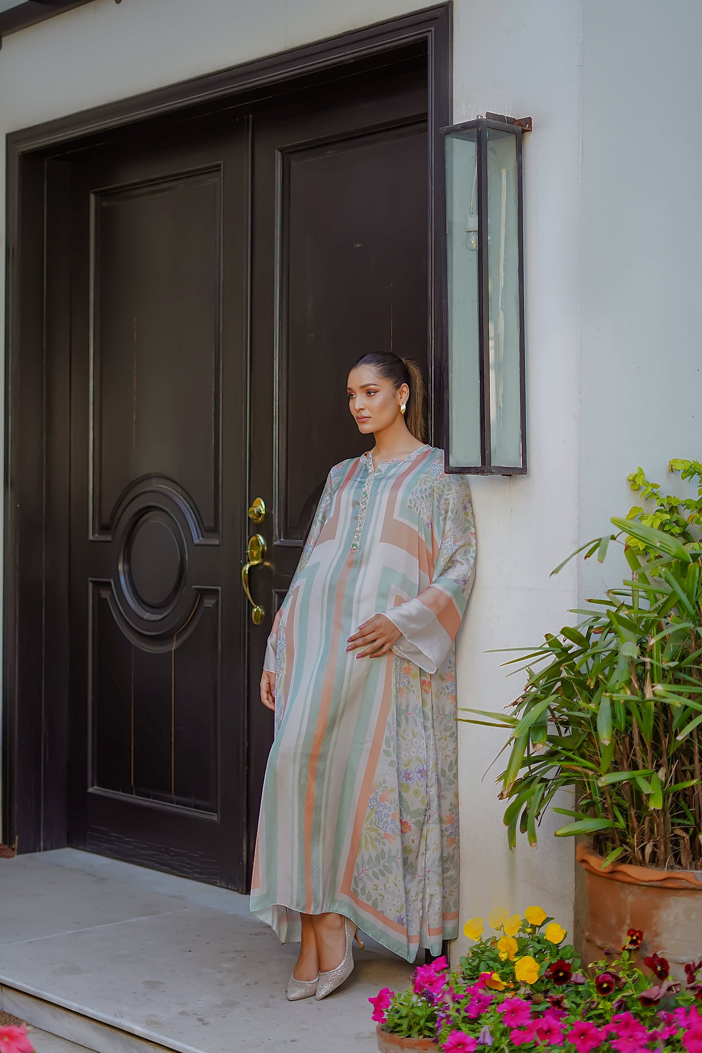 Erum Khan | Nue 25 | Whisper Blush M Off White Charmeuse Silk