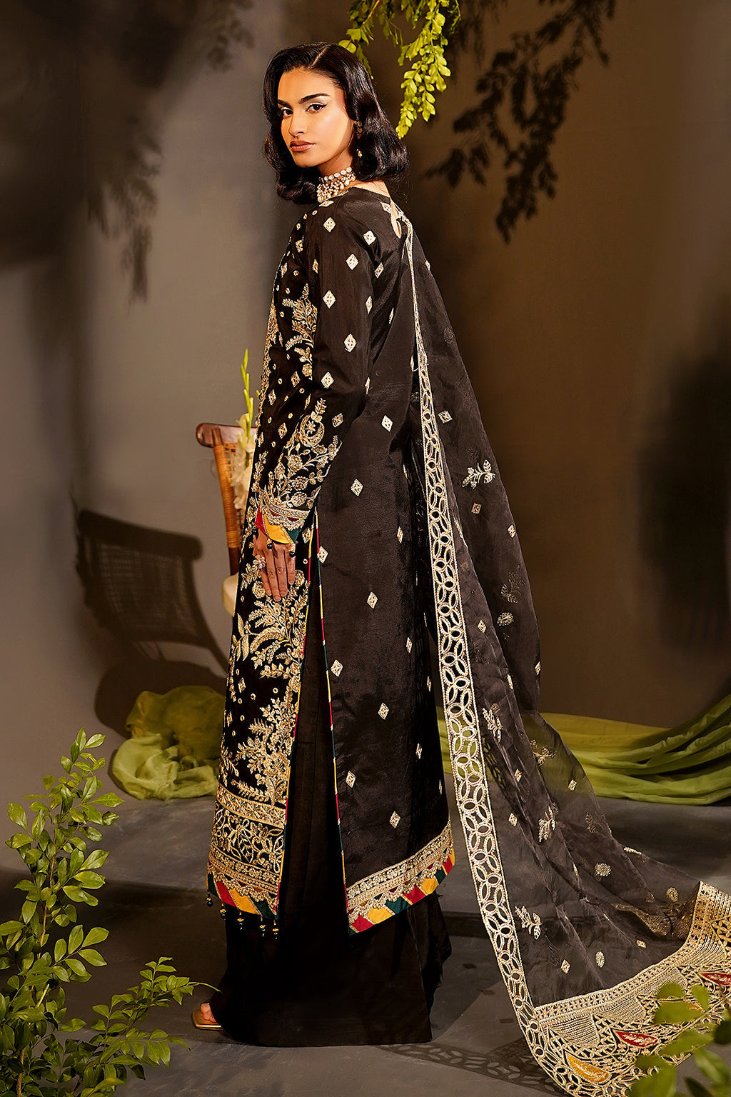 Maryams | Bekhudi Formals | Kanwal-BR-03 S Black Raw Silk
