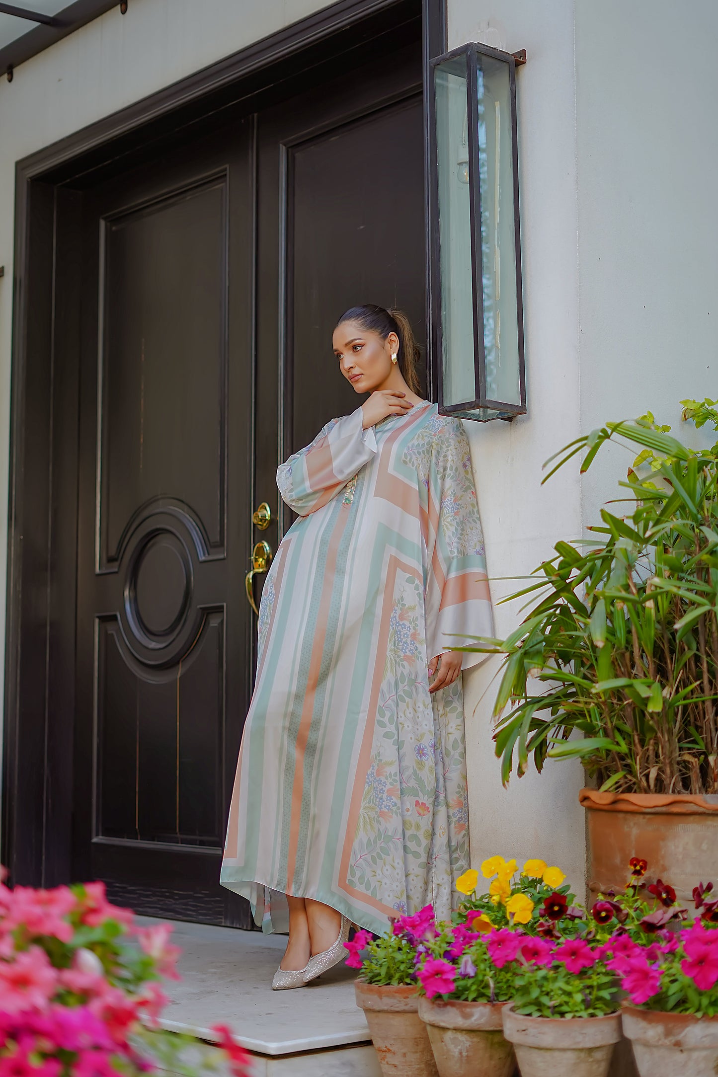 Erum Khan | Nue 25 | Whisper Blush L Off White Charmeuse Silk