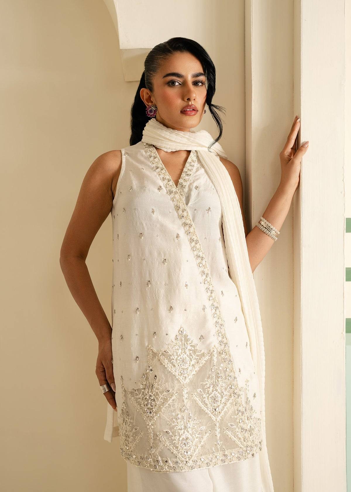 Mahgul | Nooreh Luxe | Celestial Ivory - Pakistani Designer Dress - by Mahgul | Type: Ladies Clothes - 100% Original at Saira Sultan