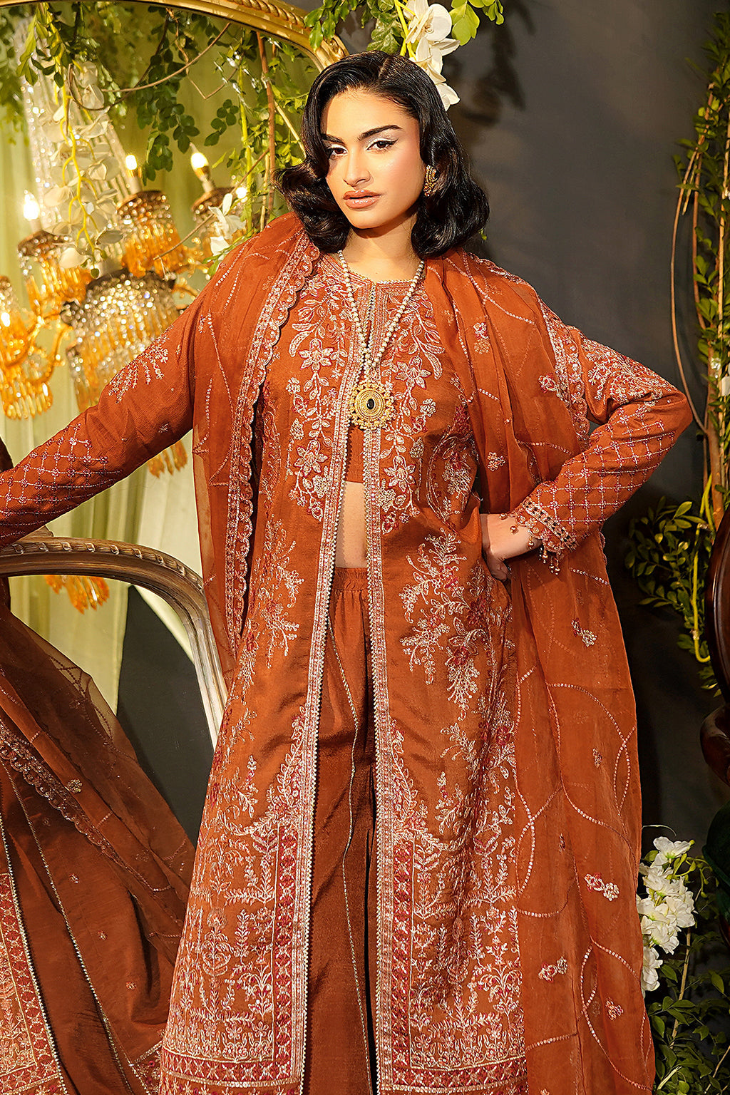 Maryams | Bekhudi Formals | Maharani-BR-02 M Copper Raw Silk