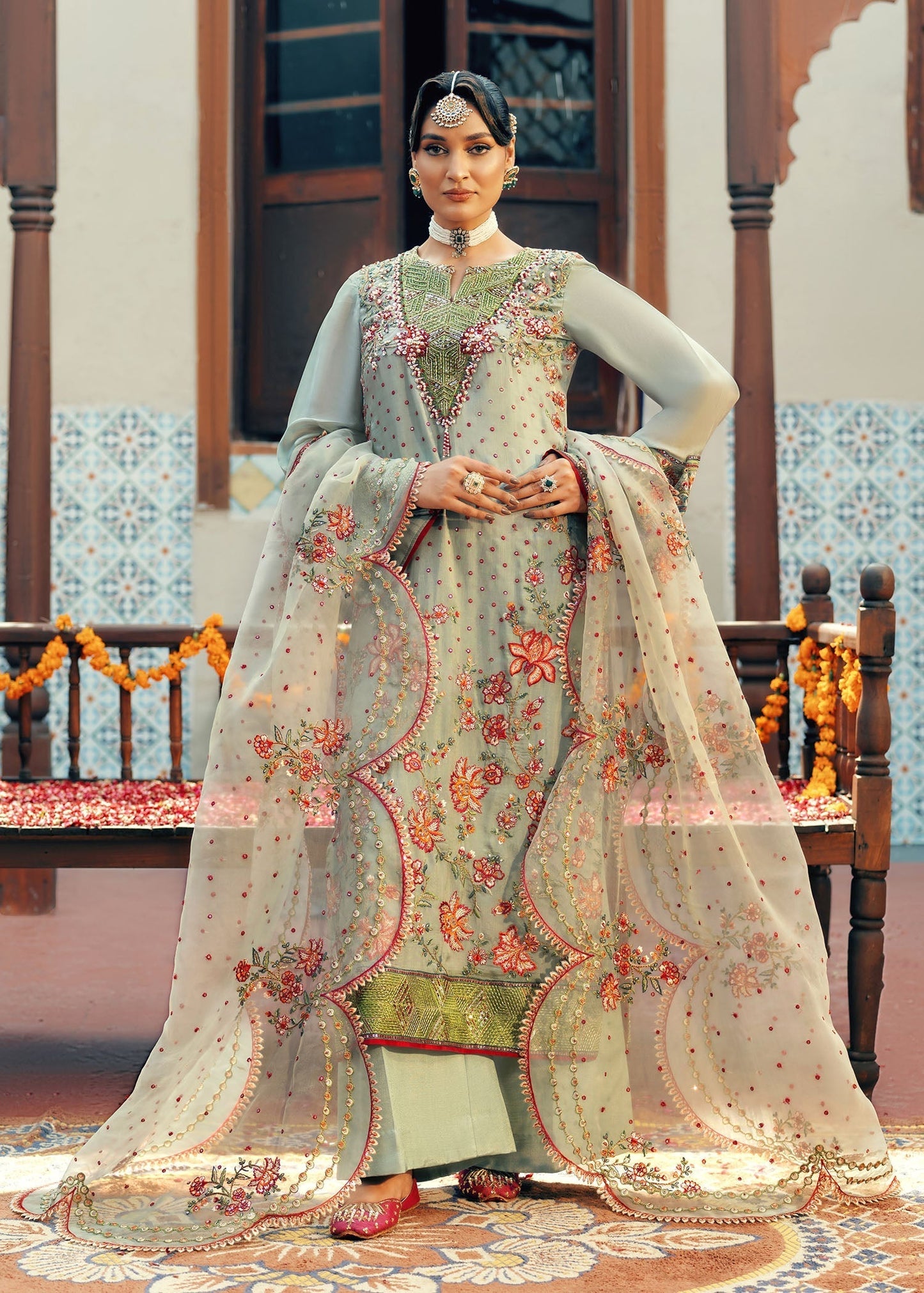 Jamnii | Noor e Nazakat | Mumtaz XL Sage Chiffon