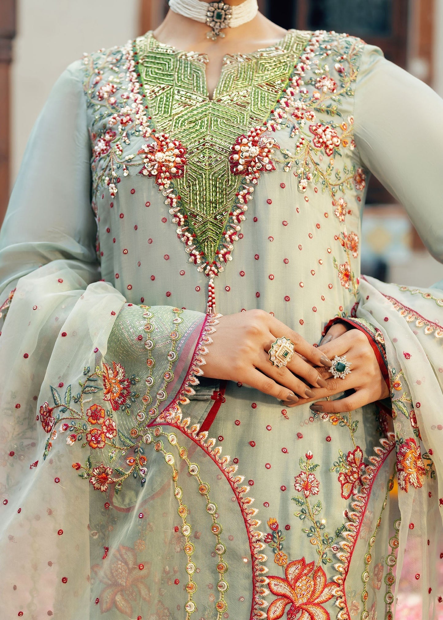 Jamnii | Noor e Nazakat | Mumtaz L Sage Chiffon