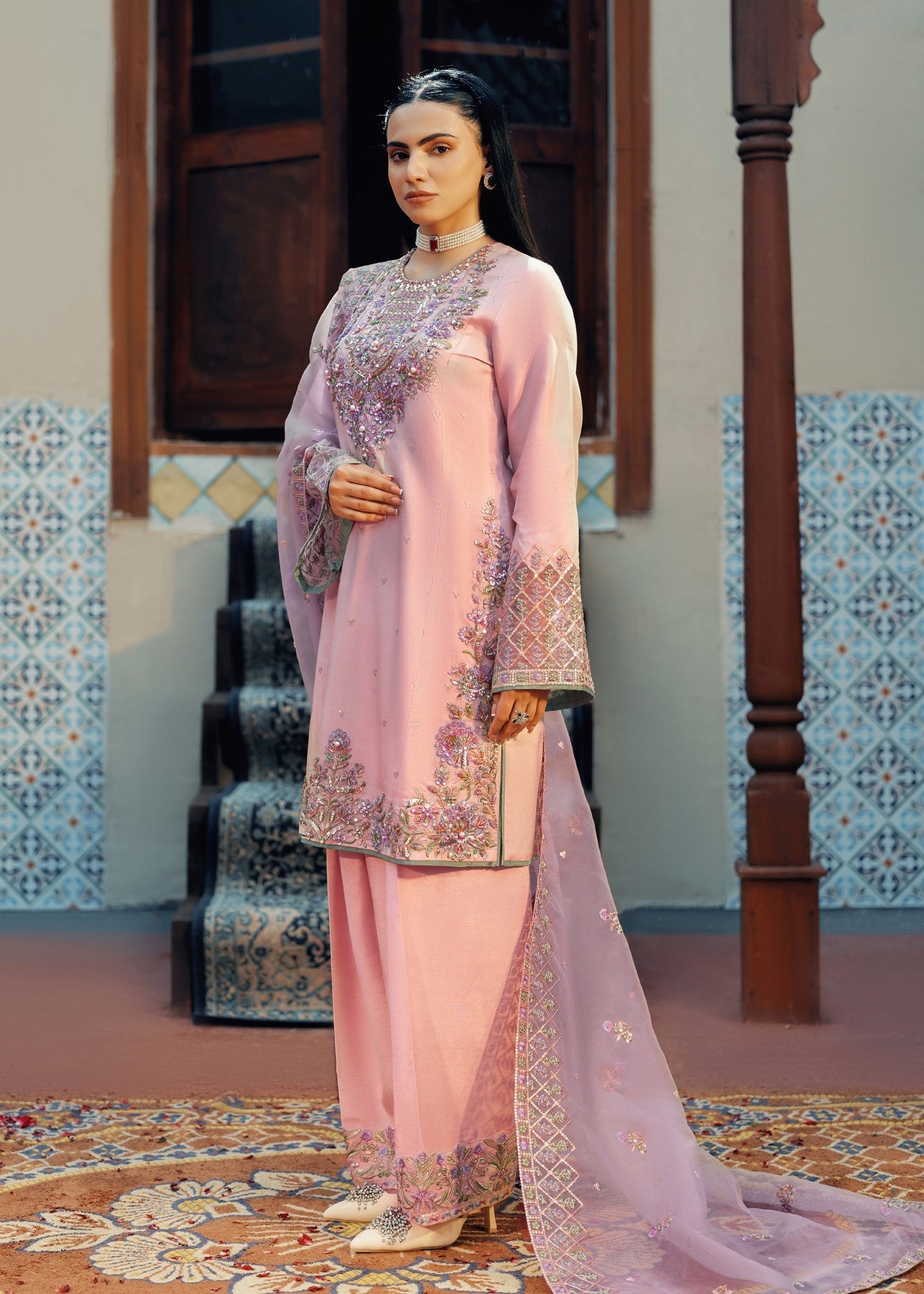 Jamnii | Noor e Nazakat | Noor-e-Khusboo S Soft Lilac Russian silk