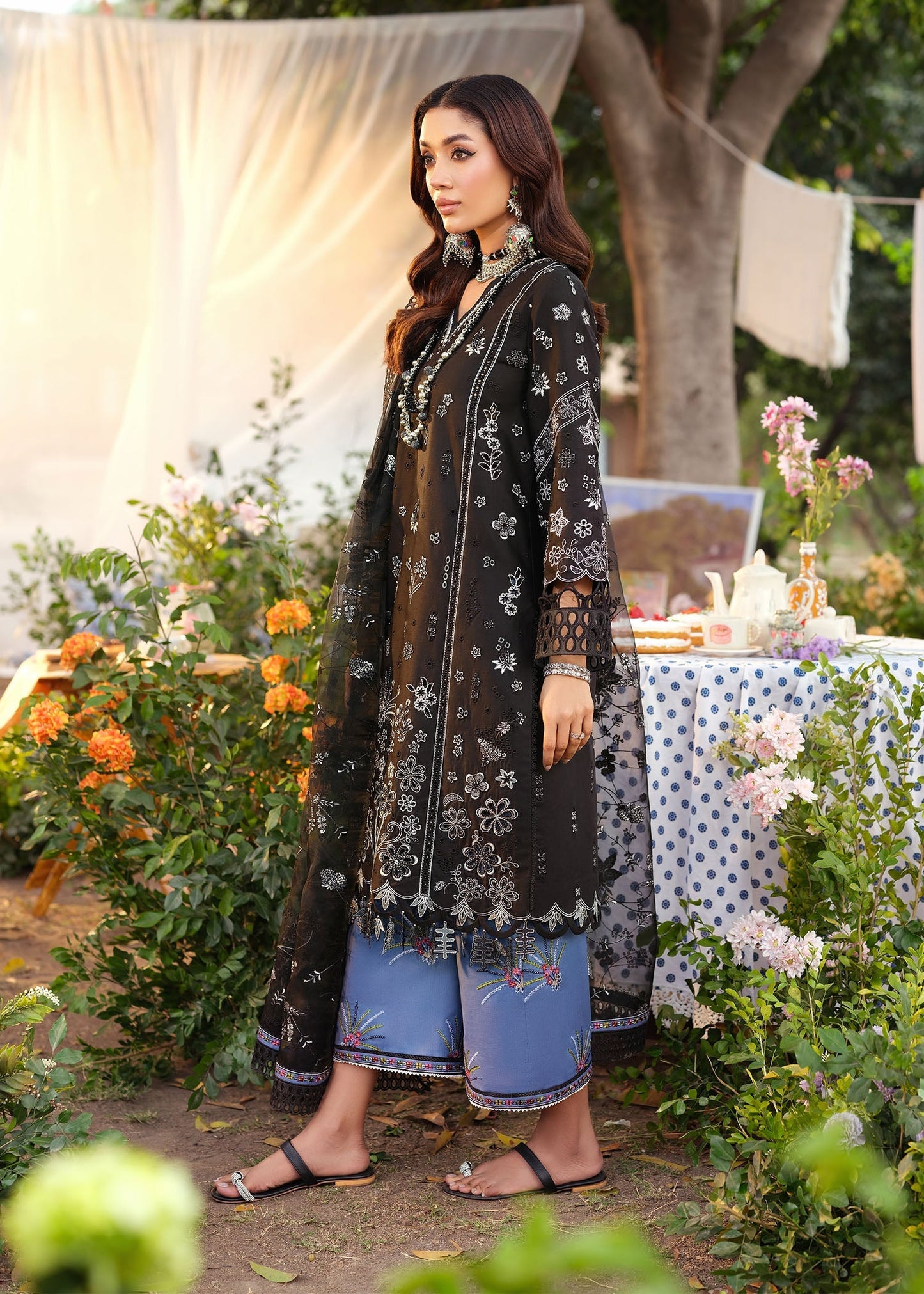 Zarizaa | Echelon Lawn | MIDNIGHT - Pakistani Designer Dress - by Zarizaa - Type : Ladies Clothes - 100% Original at Saira Sultan