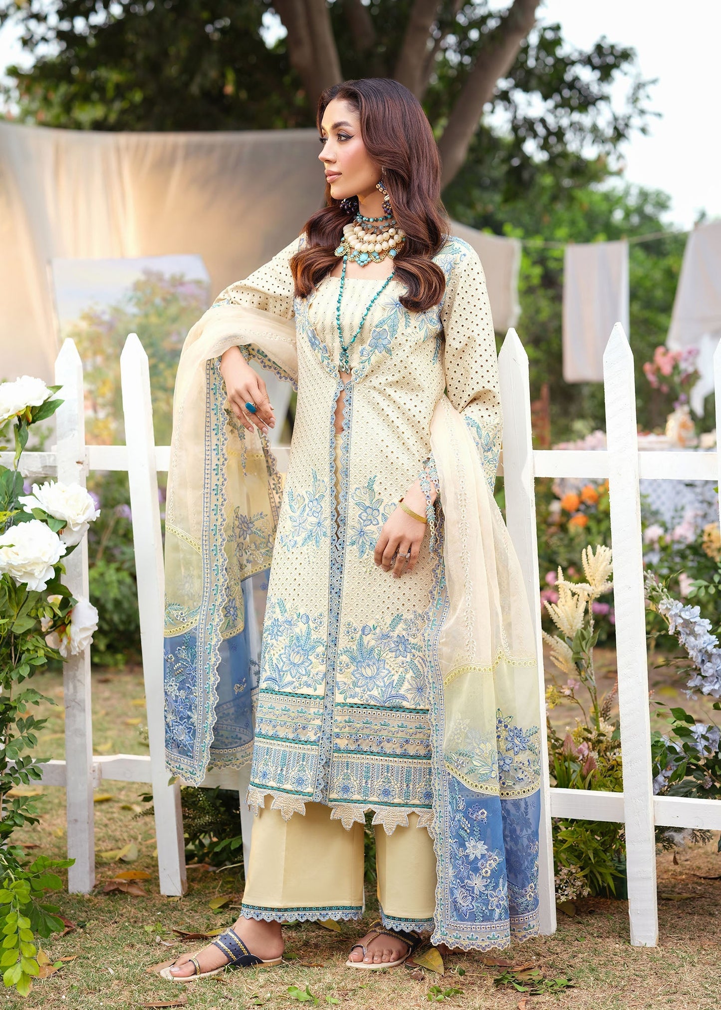 Zarizaa | Echelon Lawn | LAGOON - Pakistani Designer Dress - by Zarizaa - Type : Ladies Clothes - 100% Original at Saira Sultan