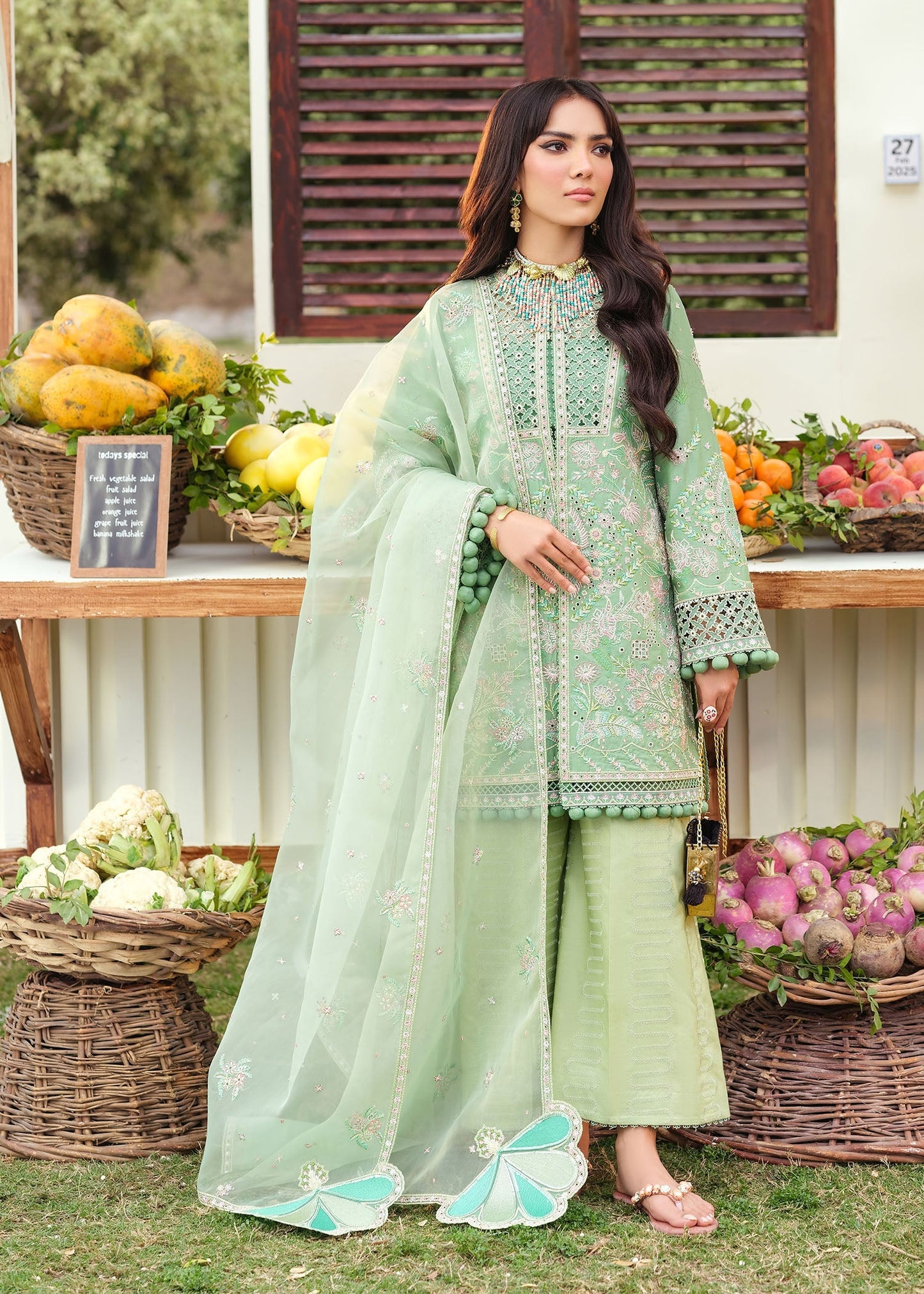 Zarizaa | Echelon Lawn | PATINA - Pakistani Designer Dress - by Zarizaa - Type : Ladies Clothes - 100% Original at Saira Sultan