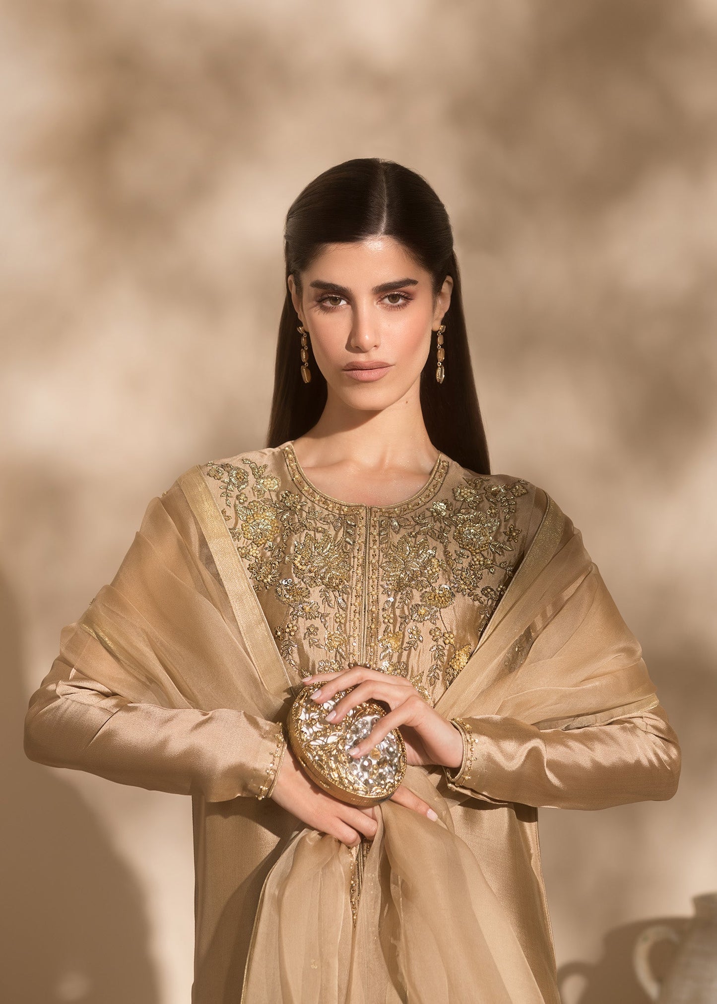 Mahum Asad | Breaking the Bar | Charm L Beige Pure Silk Tissue