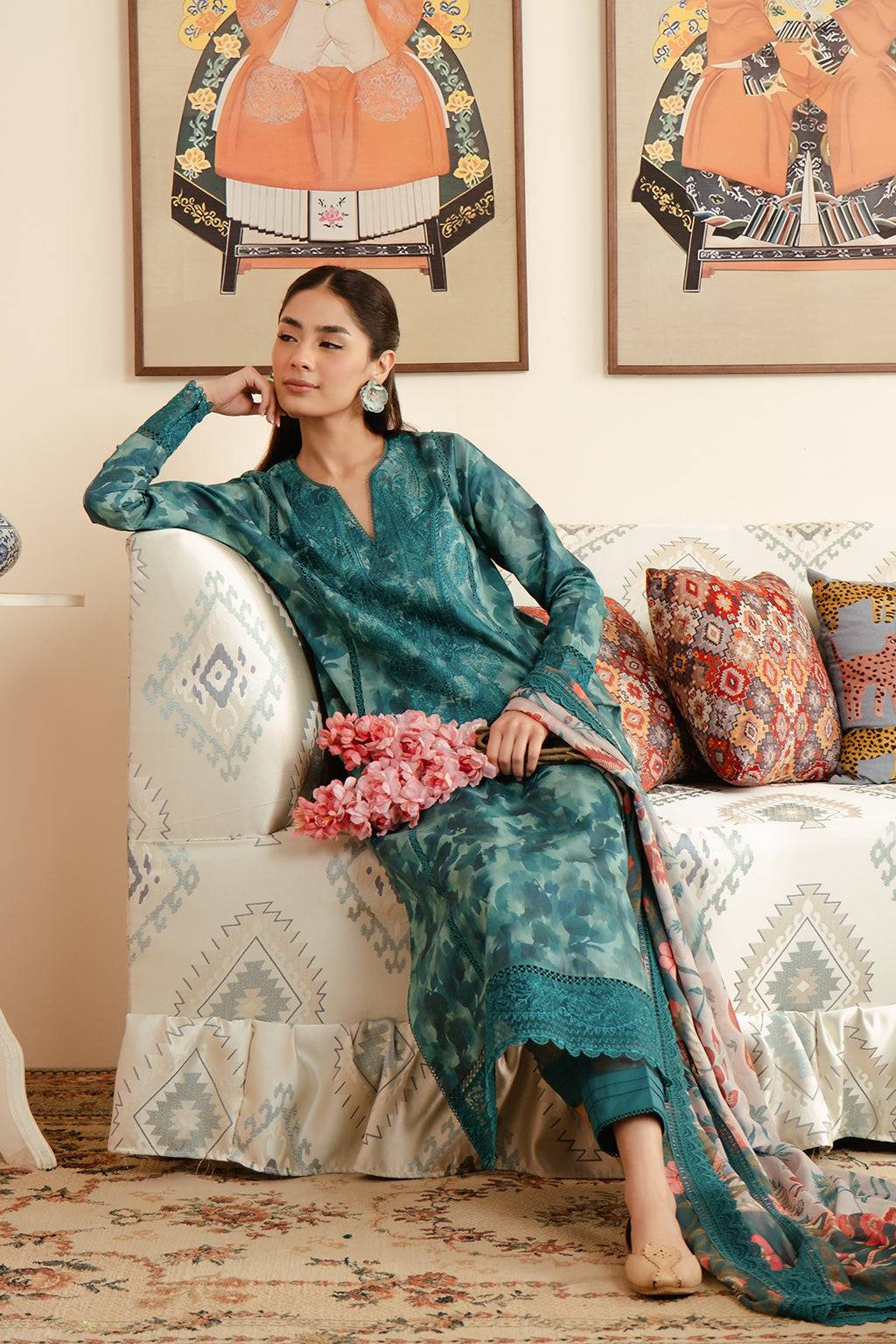 Afrozeh | Malina Lawn Collection| Ceila - Pakistani Designer Dress - by Afrozeh | Type: Luxury - 100% Original at Saira Sultan