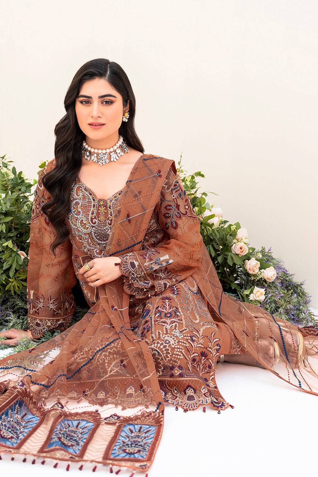Ramsha | Minhal Organza Collection | M-808 - Pakistani Designer Dress - by Ramsha | Type: Formal - 100% Original at Saira Sultan