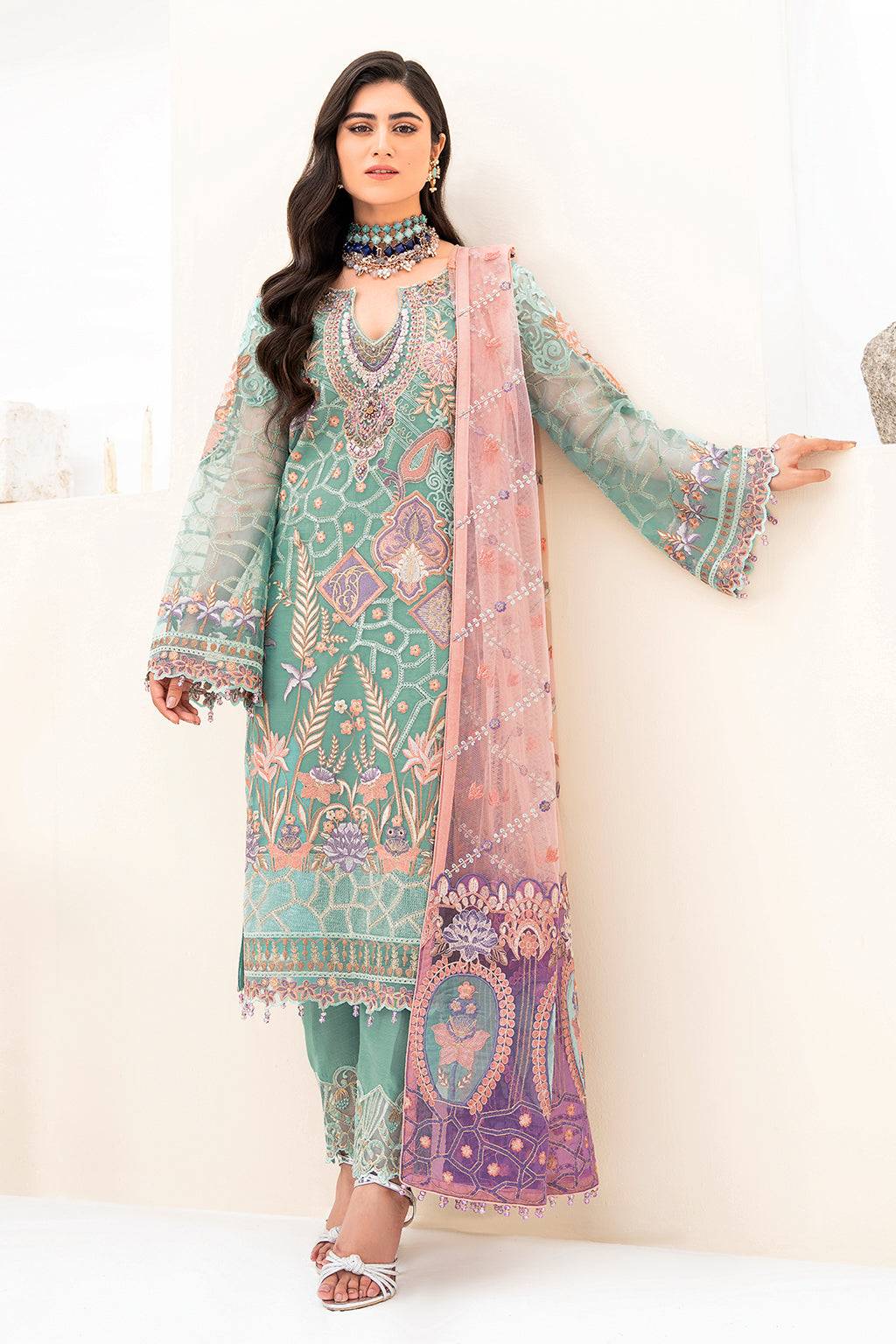 Ramsha | Minhal Organza Collection | M-807 - Pakistani Designer Dress - by Ramsha | Type: Formal - 100% Original at Saira Sultan
