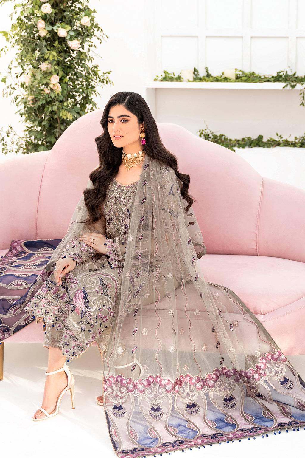 Ramsha | Minhal Organza Collection | M-809 - Pakistani Designer Dress - by Ramsha | Type: Formal - 100% Original at Saira Sultan