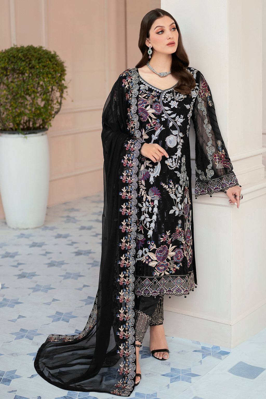 Ramsha | Rangoon Chiffon Collection 24 | D-906 - Pakistani Designer Dress - by Ramsha | Type: Formal - 100% Original at Saira Sultan