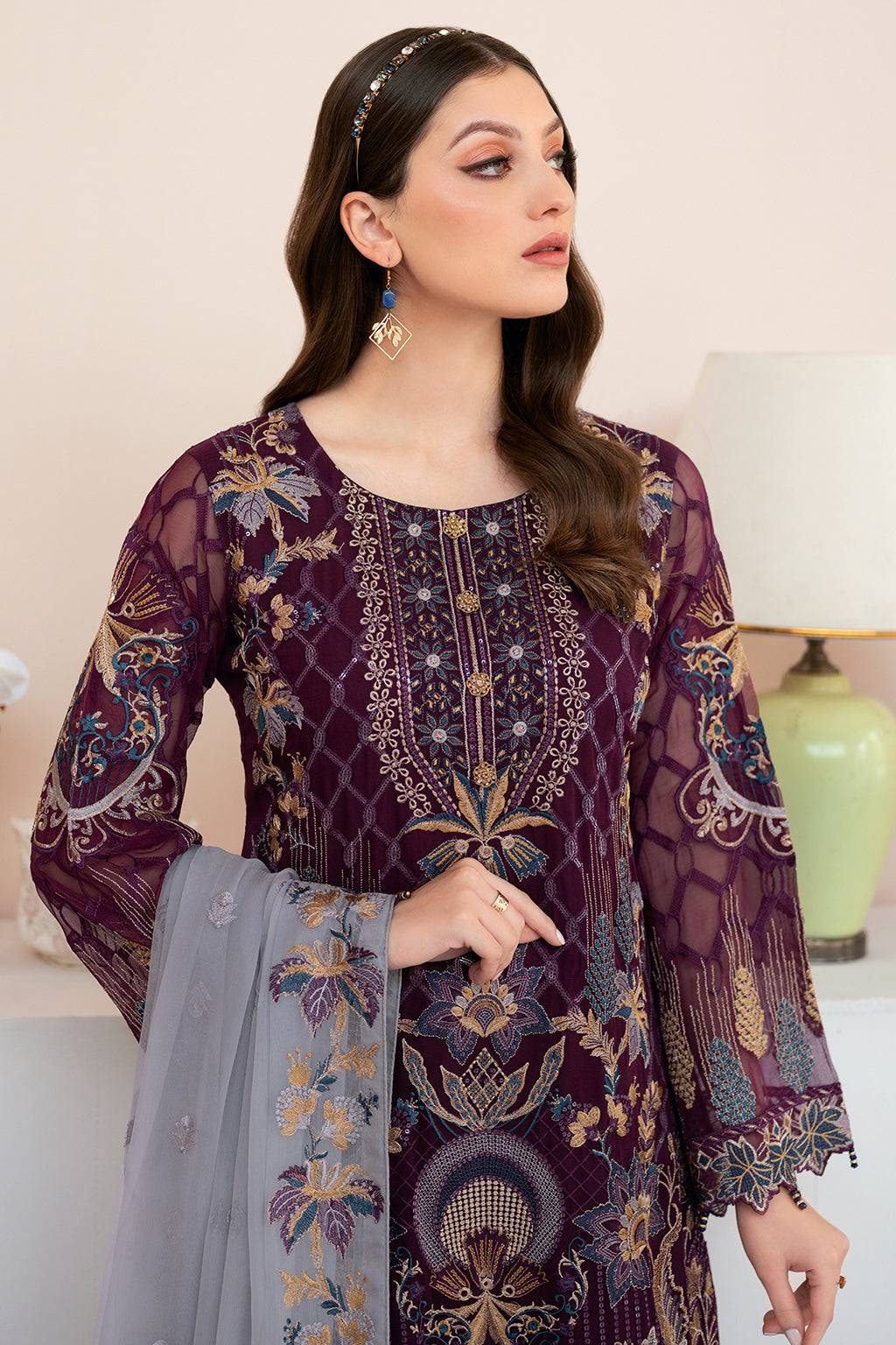 Ramsha | Rangoon Chiffon Collection 24 | D-904 - Pakistani Designer Dress - by Ramsha | Type: Formal - 100% Original at Saira Sultan