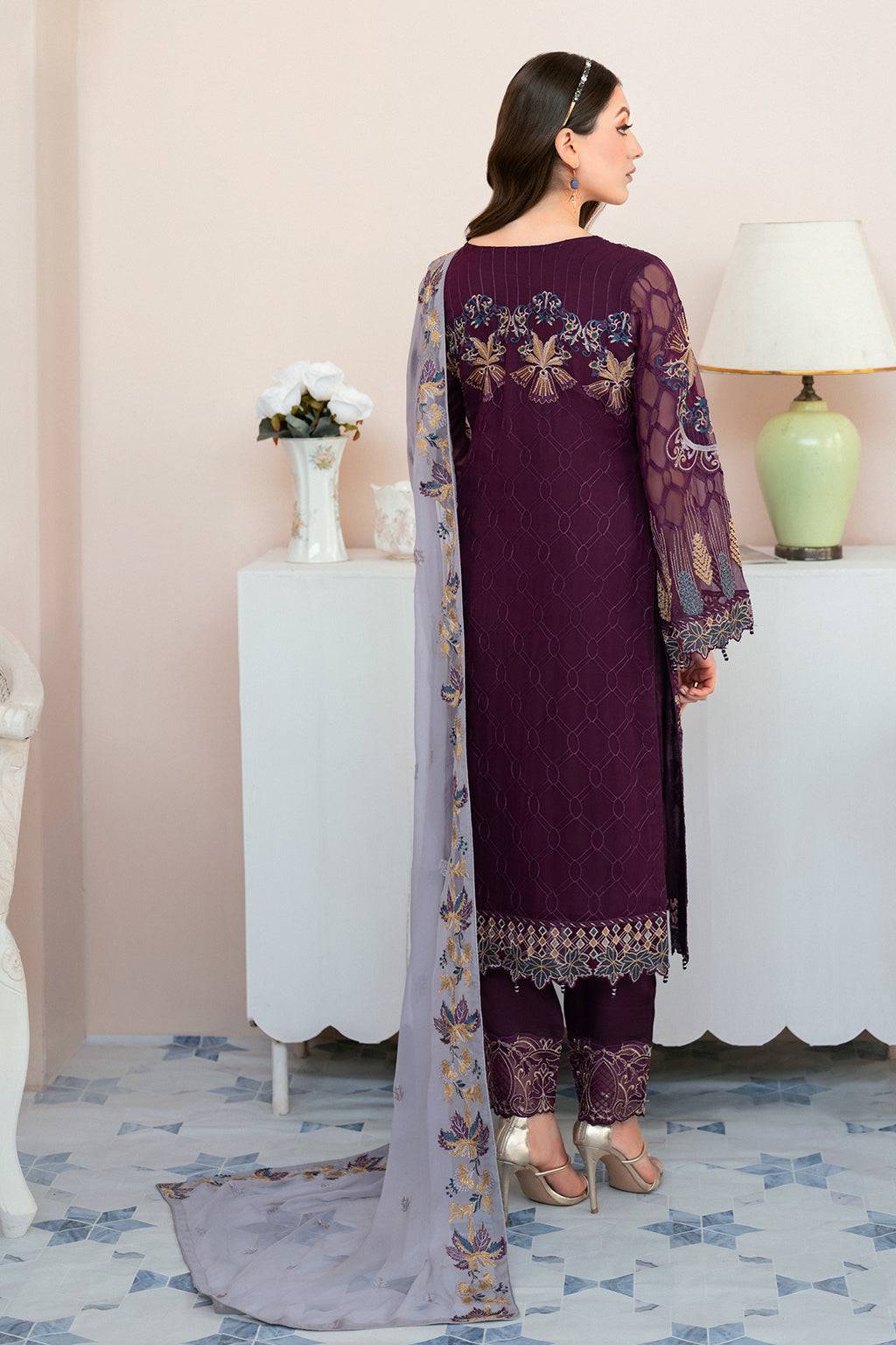 Ramsha | Rangoon Chiffon Collection 24 | D-904 - Pakistani Designer Dress - by Ramsha | Type: Formal - 100% Original at Saira Sultan