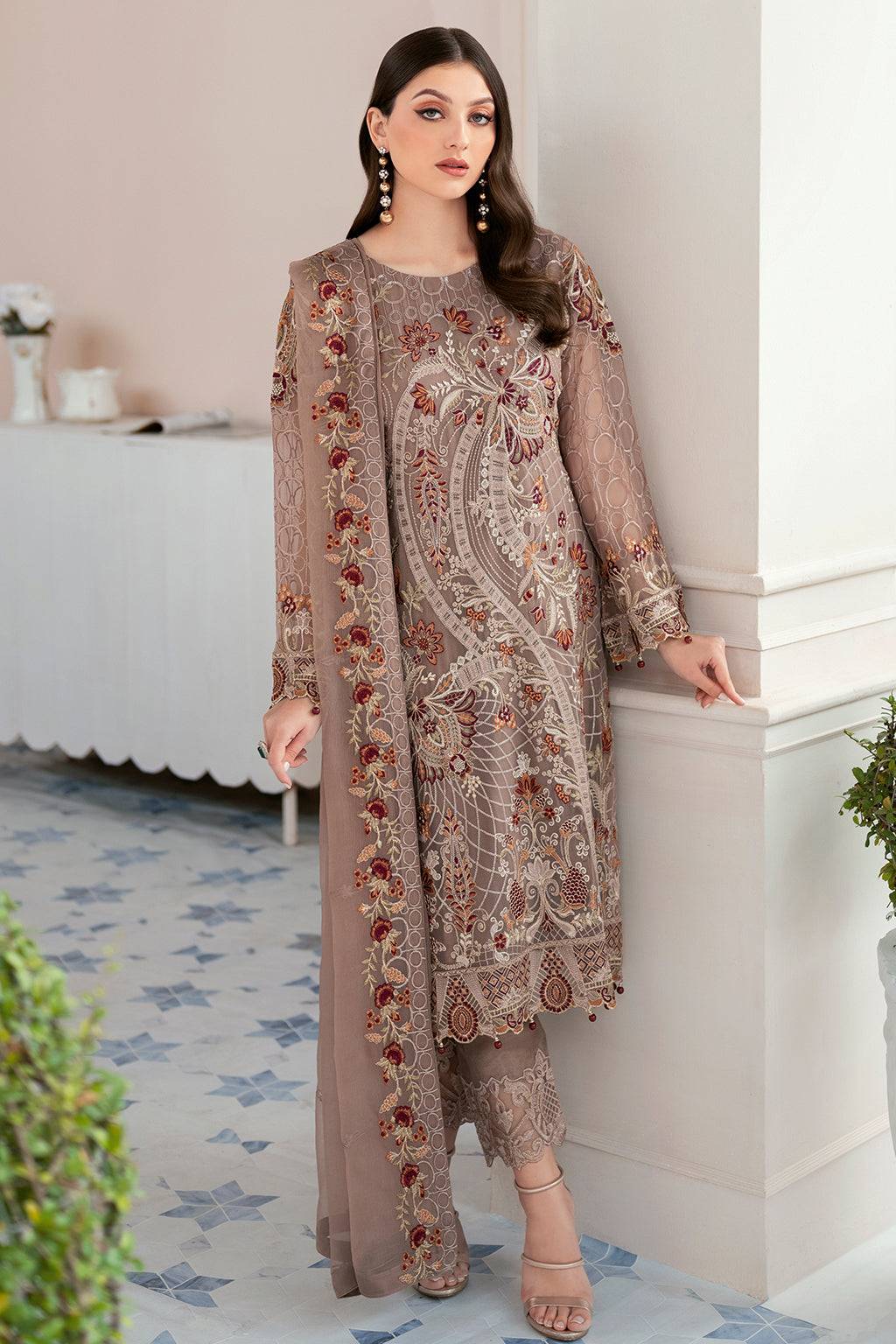 Ramsha | Rangoon Chiffon Collection 24 | D-905 - Pakistani Designer Dress - by Ramsha | Type: Formal - 100% Original at Saira Sultan