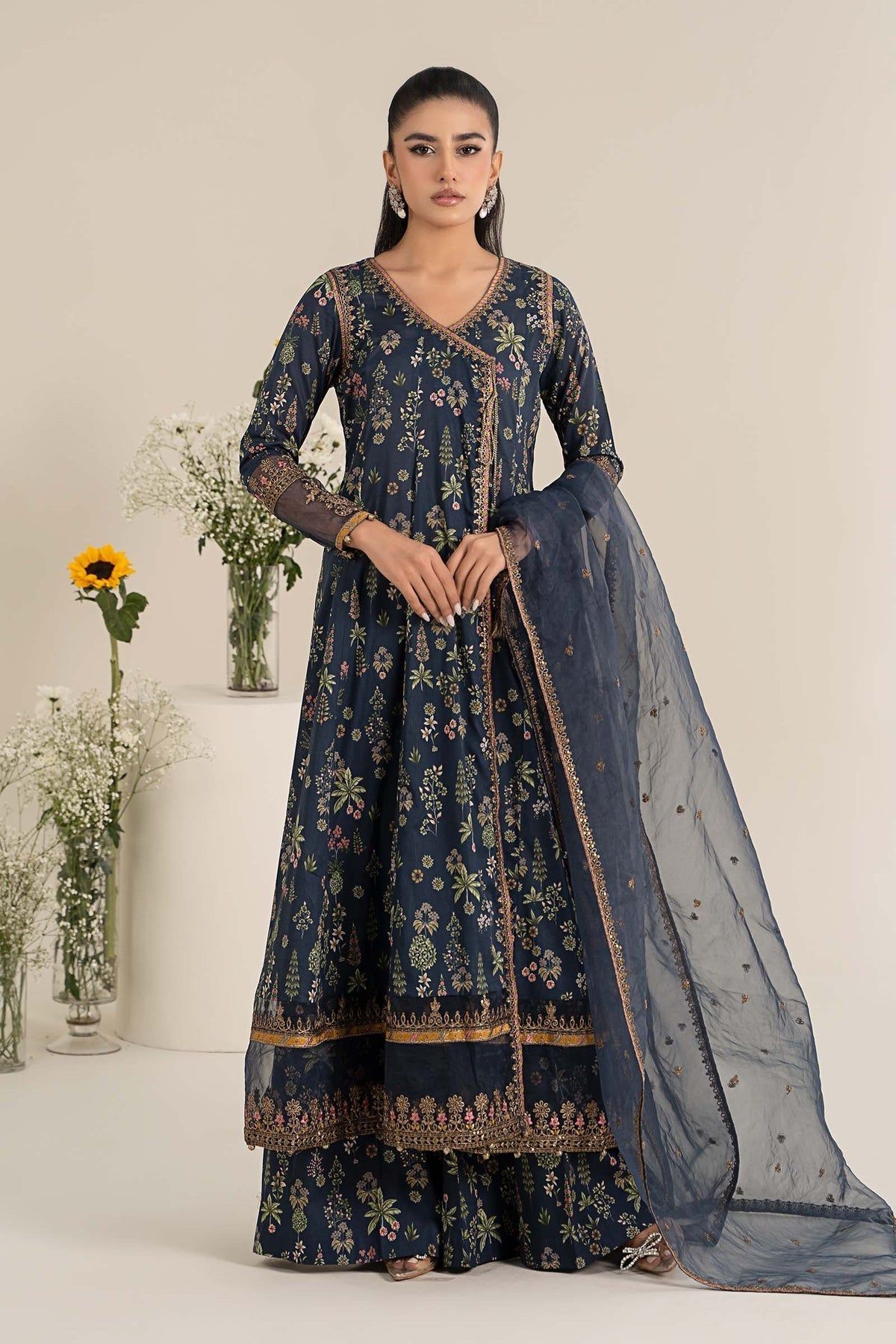 Maria B | Casual Pret 25 | DW-EF25-26 XS Navy Blue Lawn