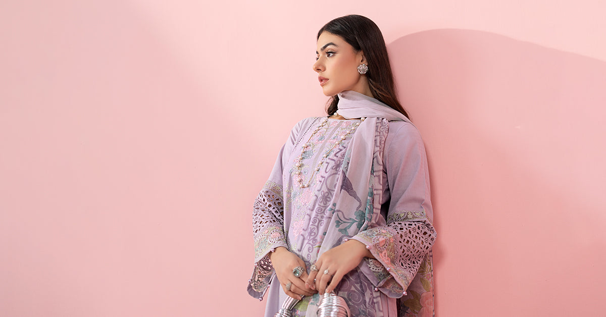 Maria B | Luxury Pret 25 | DW-EA25-05 XL Lilac Dobby