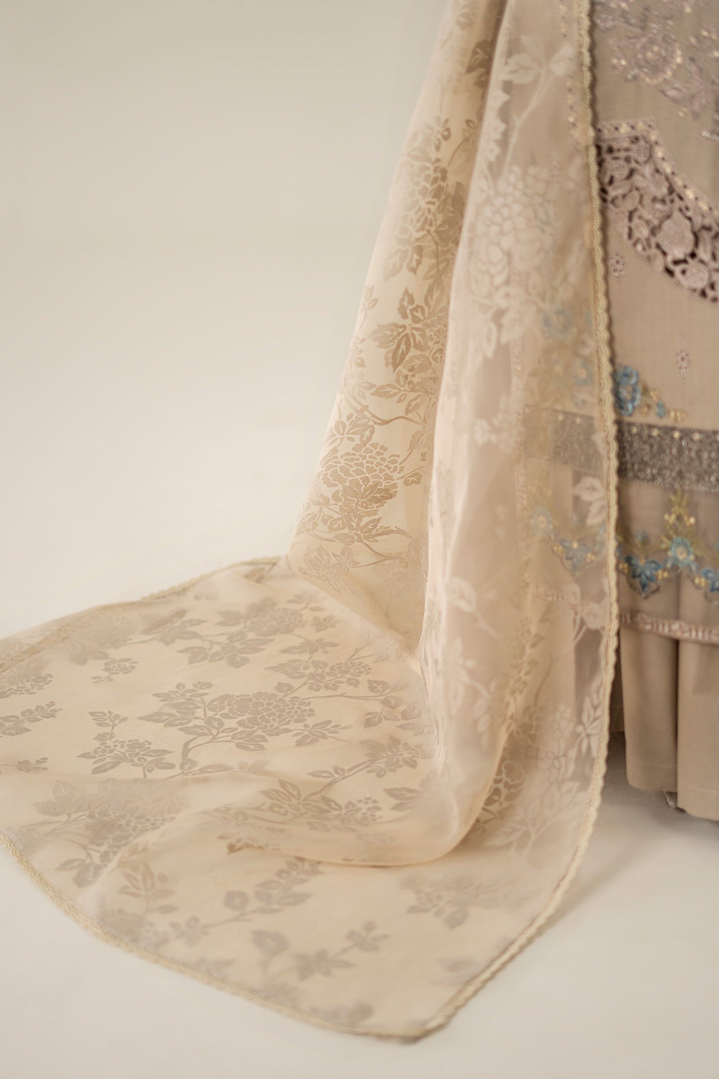 Maria B | Luxury Pret 25 | DW-EA25-16 M Pale Brown Dobby