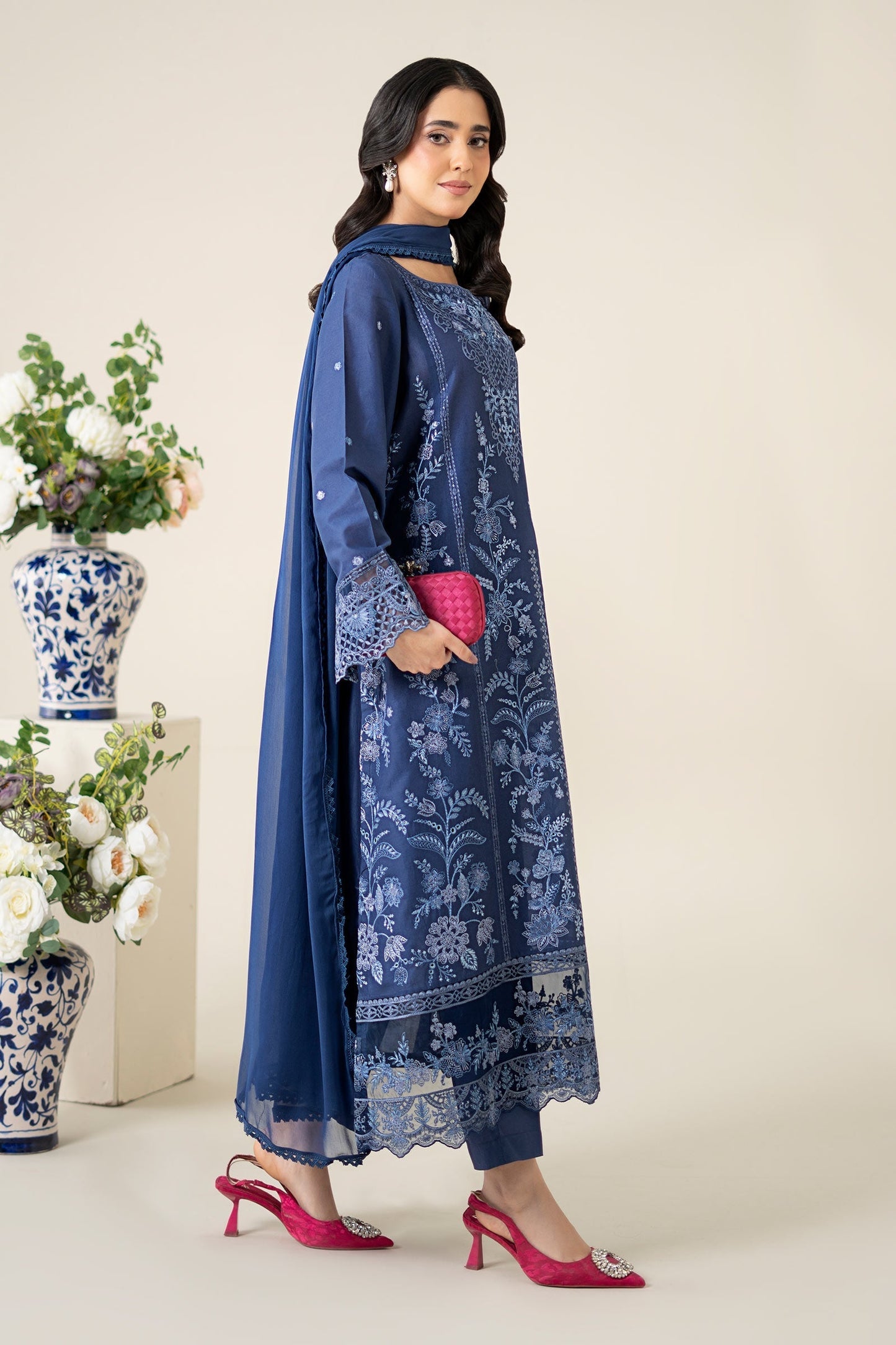 Maria B | Luxury Pret 25 | DW-EA25-21 M Navy Blue Lawn