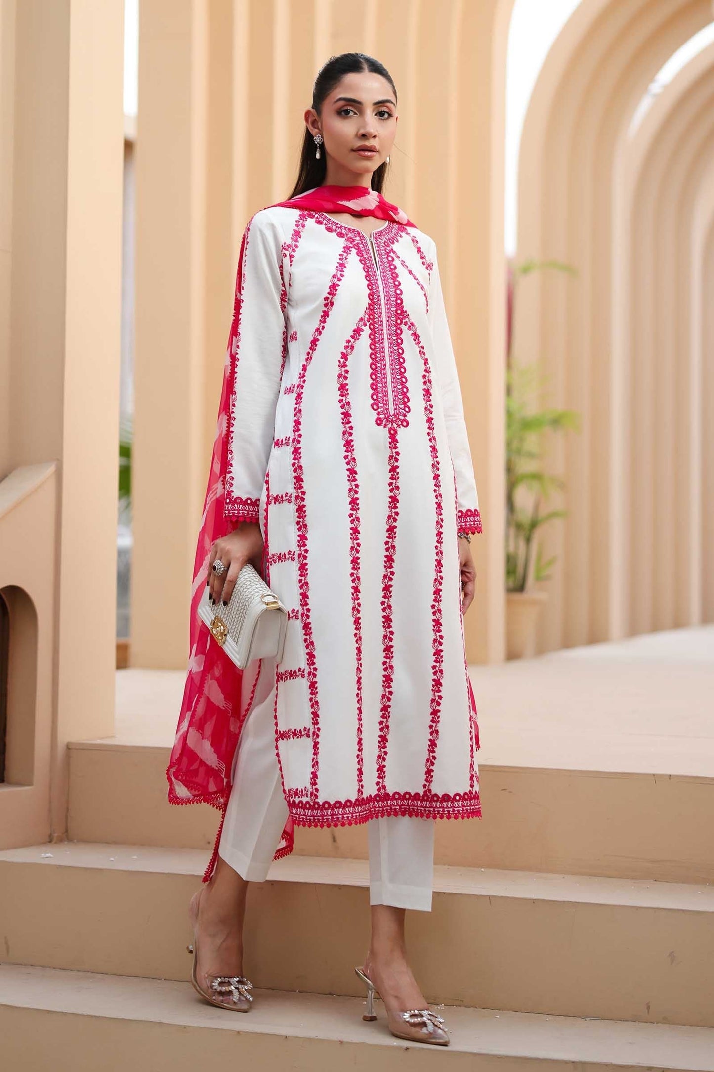 Maria B | Luxury Pret 25 | DW-EA25-60 XS White Lawn