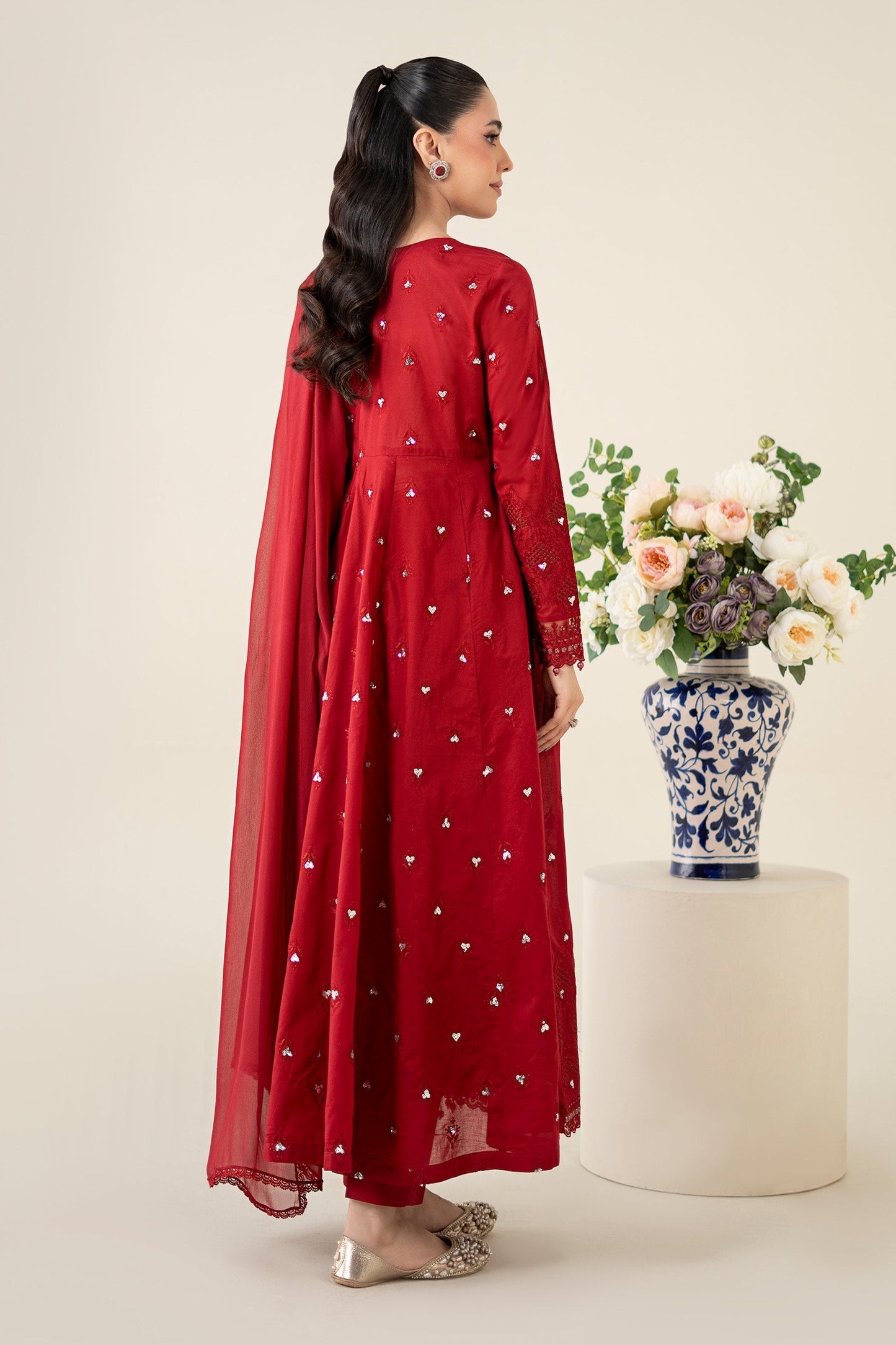 Maria B | Luxury Pret 25 | DW-EA25-61 S Red Lawn
