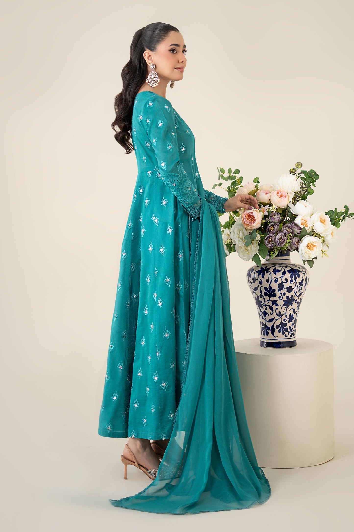 Maria B | Luxury Pret 25 | DW-EA25-61 S Teal Lawn