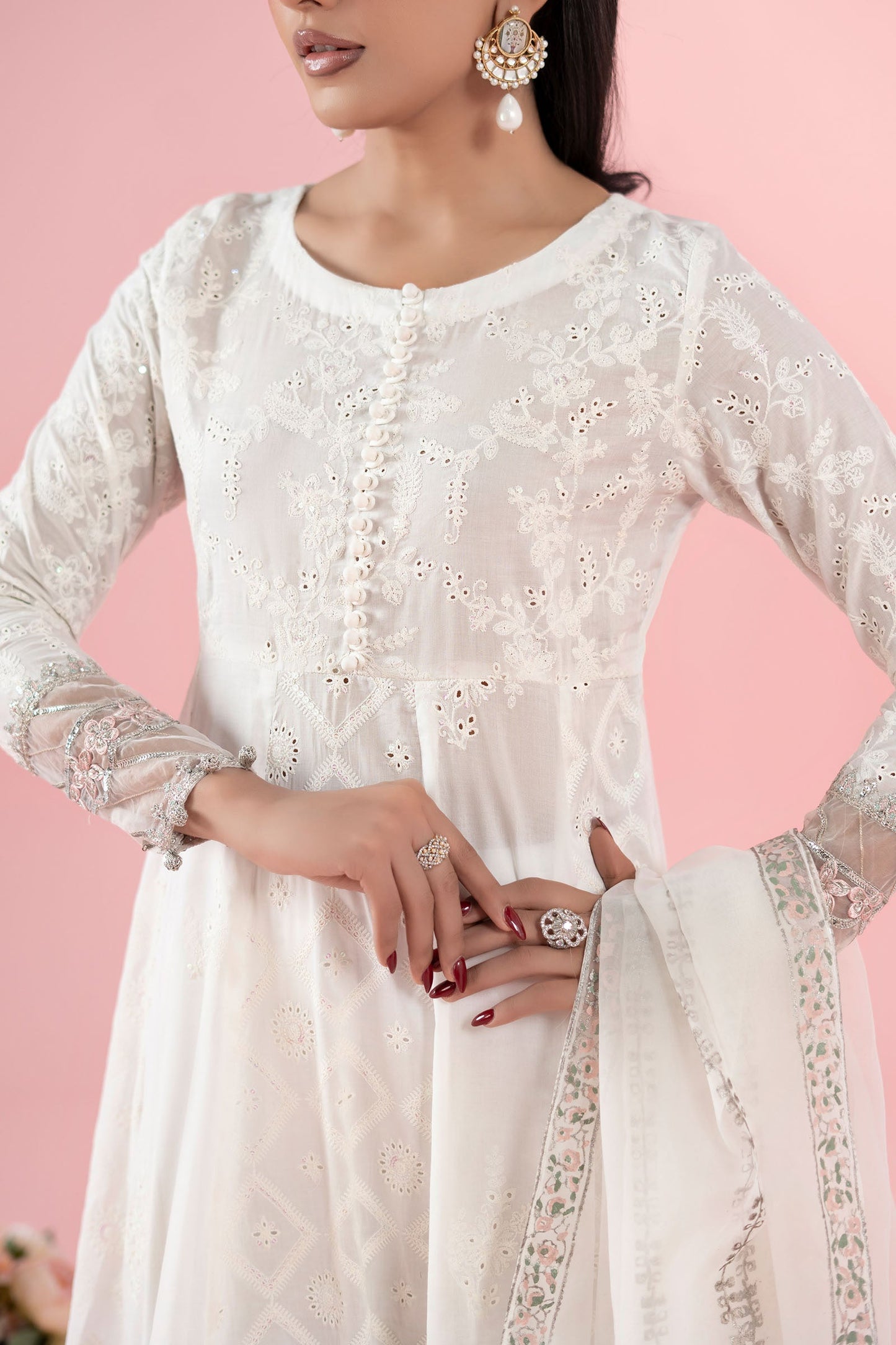 Maria B | Luxury Pret 25 | DW-EA25-65 M Off White Lawn