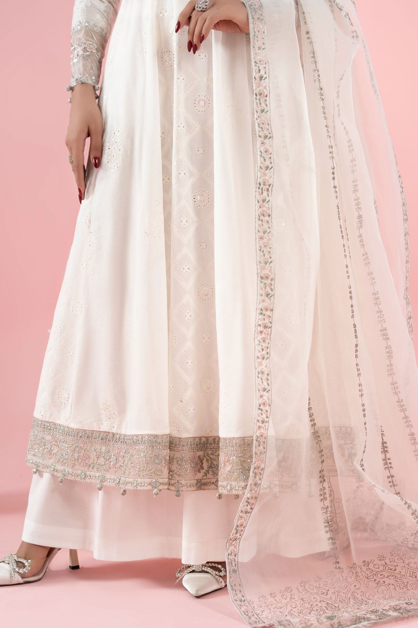 Maria B | Luxury Pret 25 | DW-EA25-65 L Off White Lawn