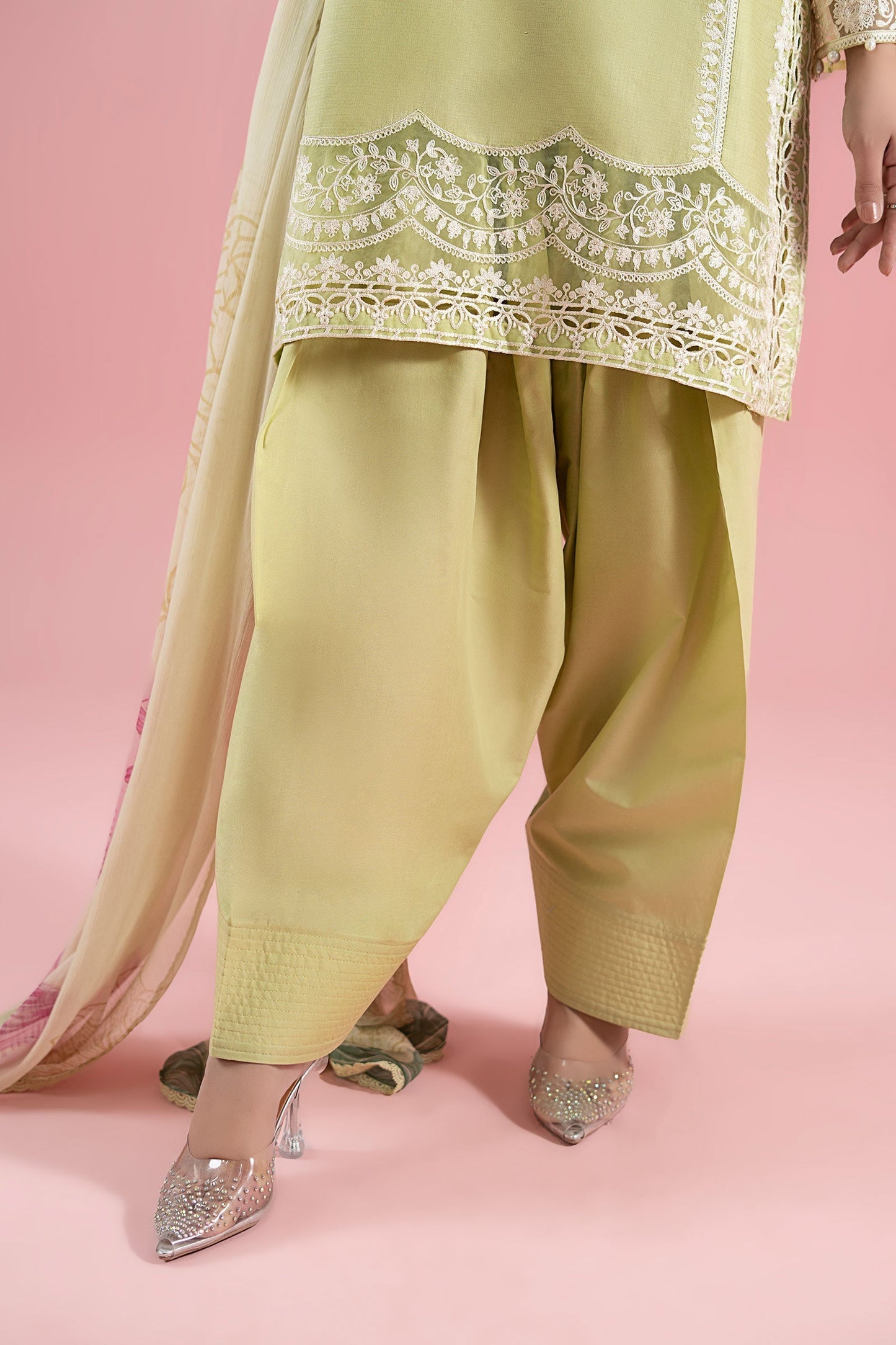 Maria B | Luxury Pret 25 | DW-EA25-66 XL Neon Mint Dobby