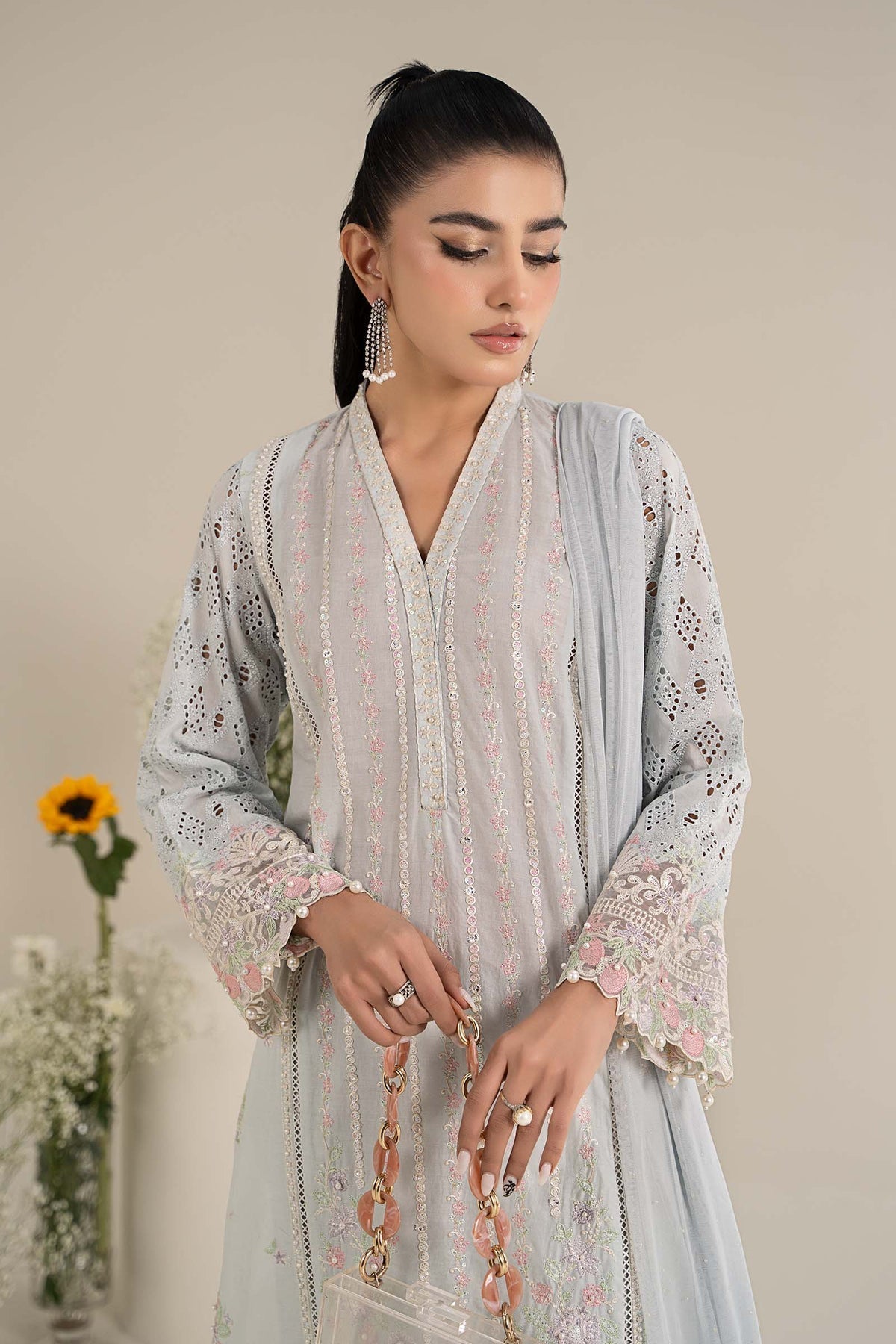 Maria B | Formal Wears | DW-EF25-07 L Gray Lawn