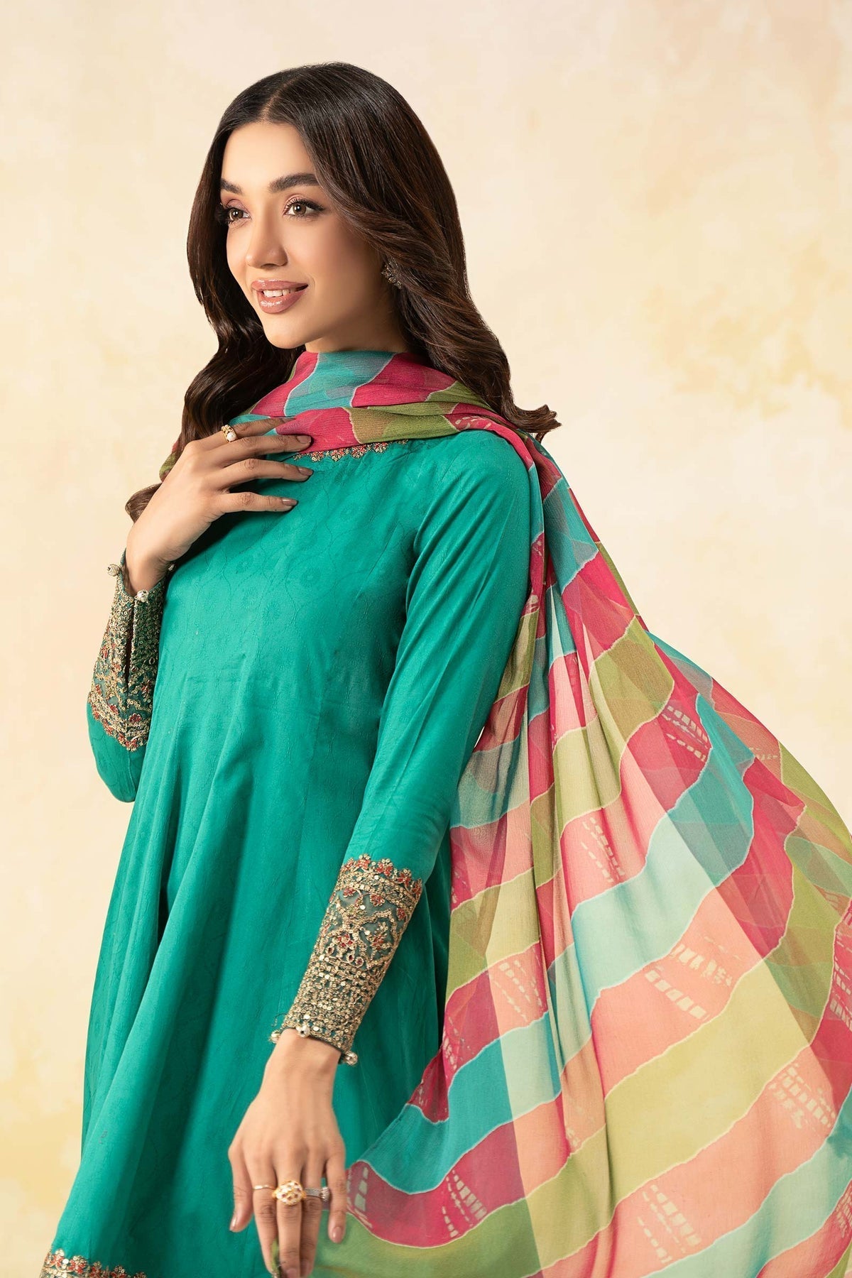 Maria B | Formal Wears | DW-EF25-10 L Ferozi Jacquard Lawn