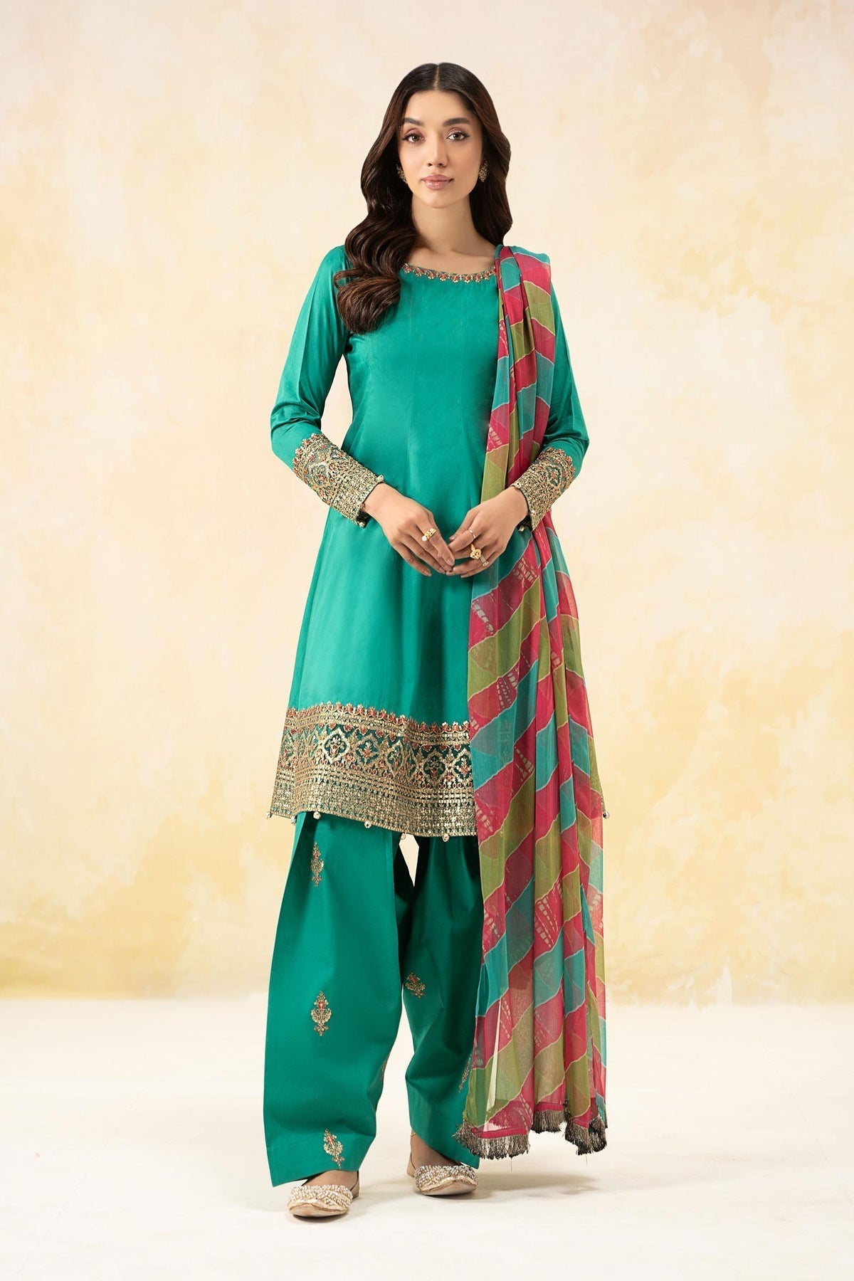 Maria B | Formal Wears | DW-EF25-10 XS Ferozi Jacquard Lawn