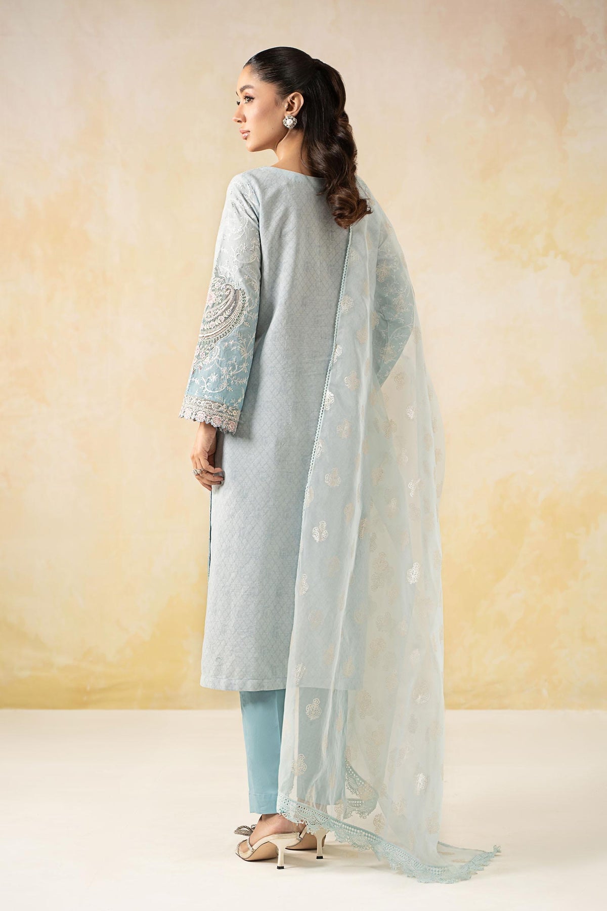 Maria B | Formal Wears | DW-EF25-13 S Light Blue Lawn